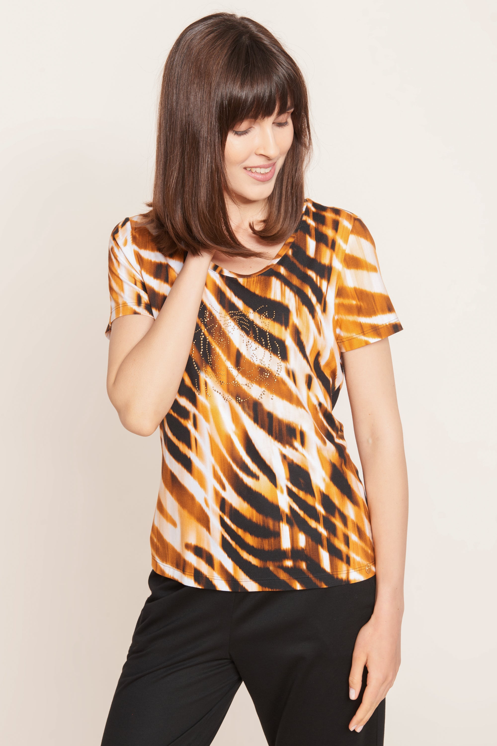Feraud Shirt, 1/2 Sleeve, Round Neck Tiger Allo (3215032) Animalprint