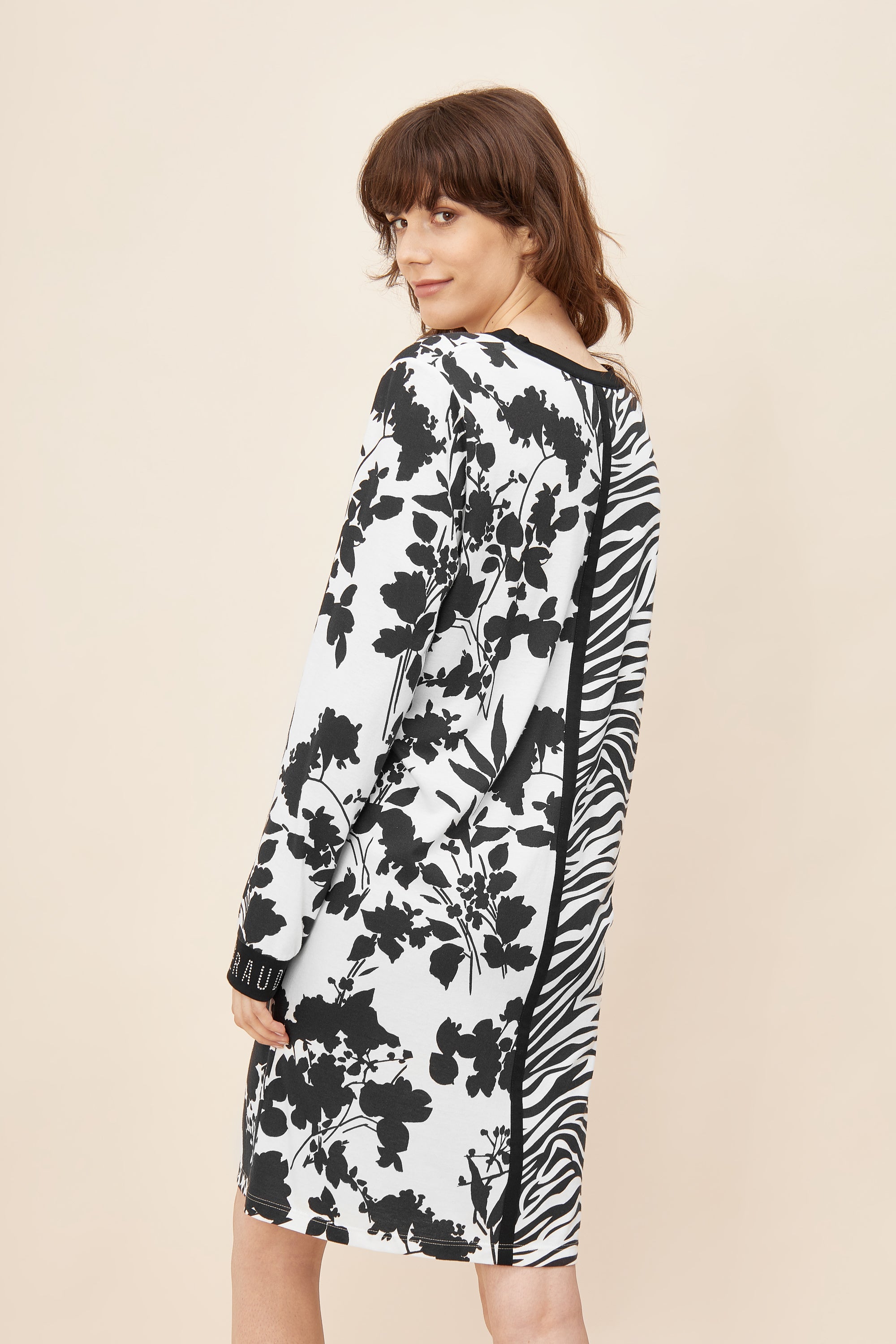 Feraud Night Dress, 1/1 Sleeve, Round Neck Print-Variati (3221021) Print Mix
