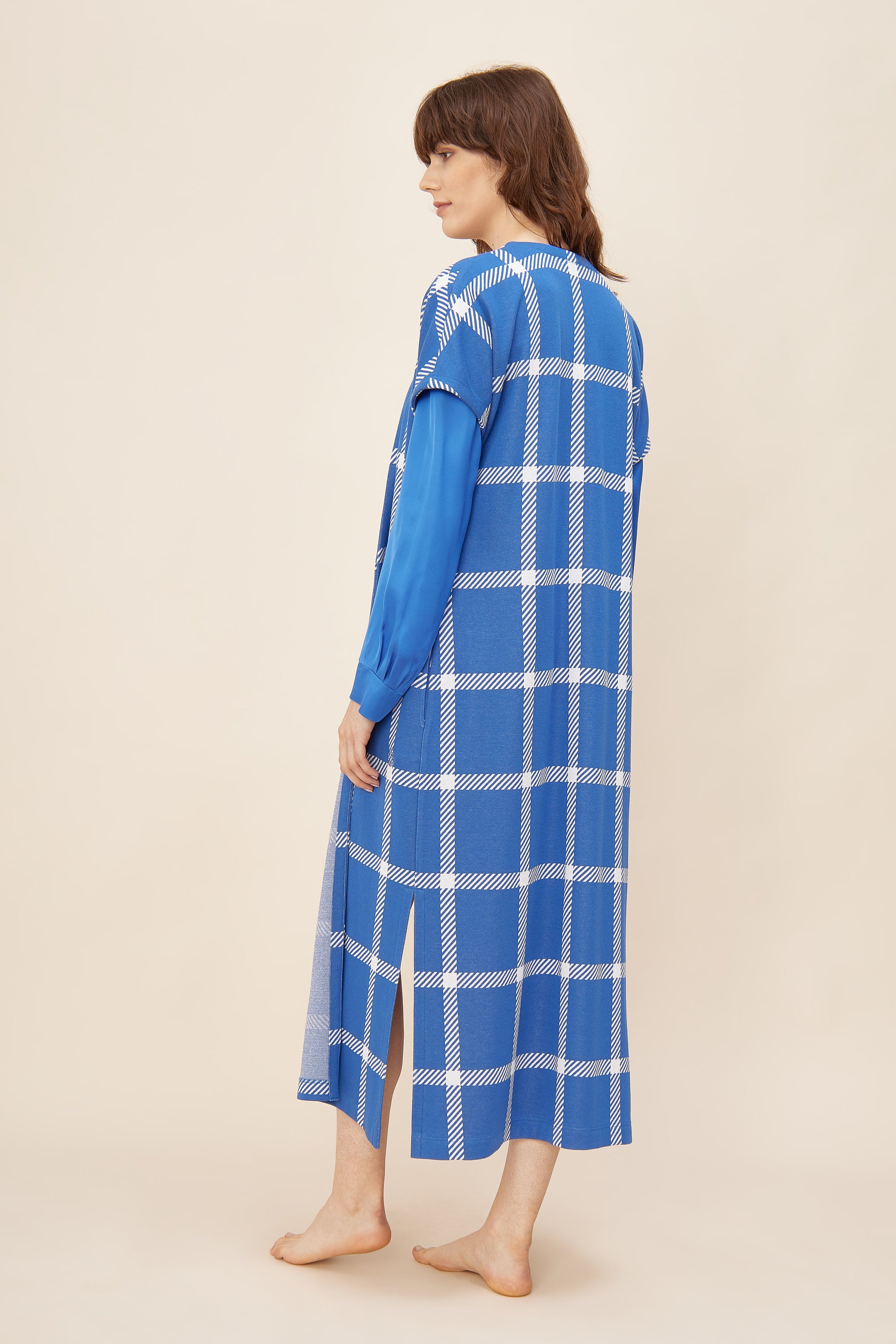 Feraud Robe, Overcut Modern Check (3221038) Rock Blue