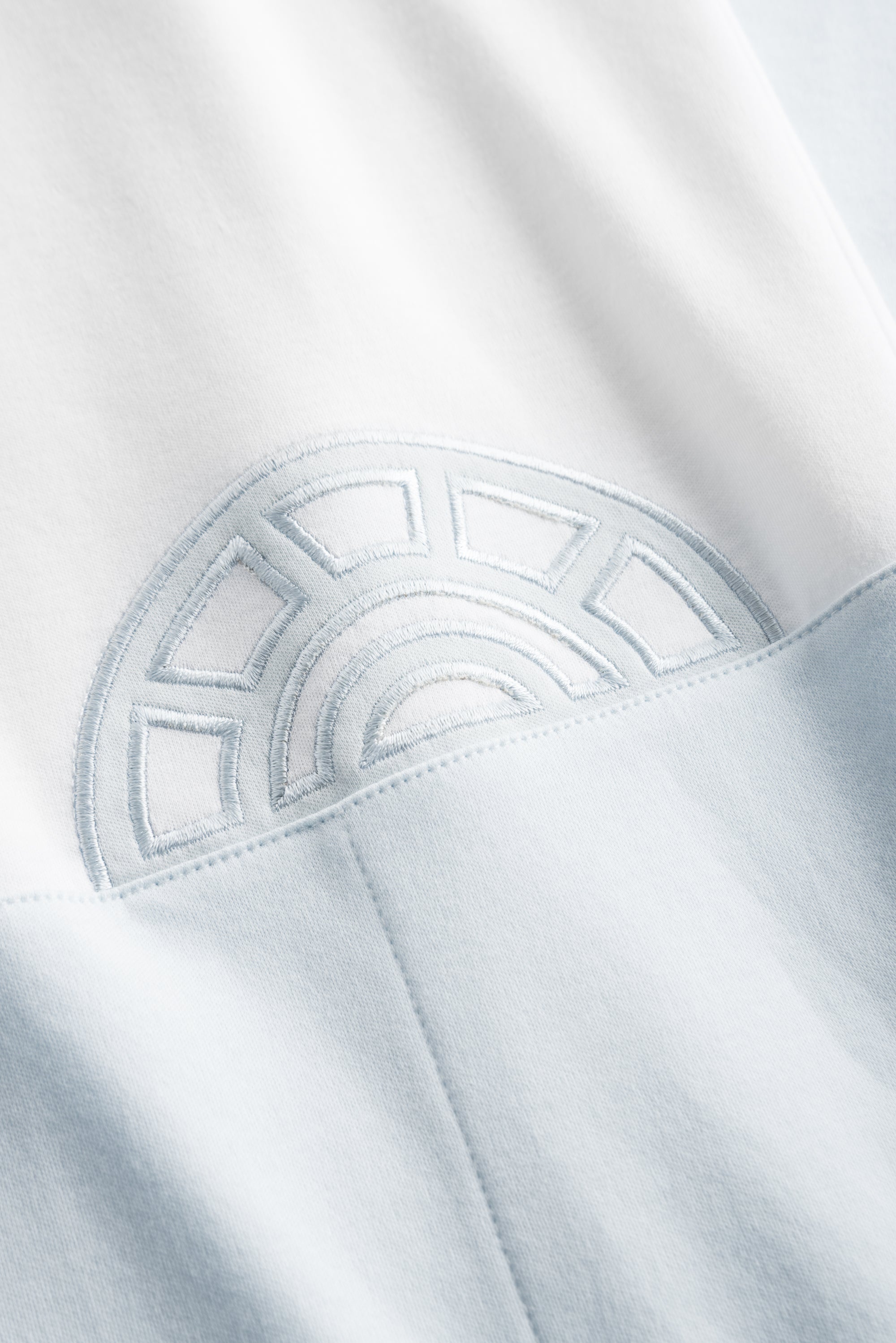 Feraud Night Dress, 1/2 Sleeve Raglan, Round Neck, Pocke (3221063) White-Blue