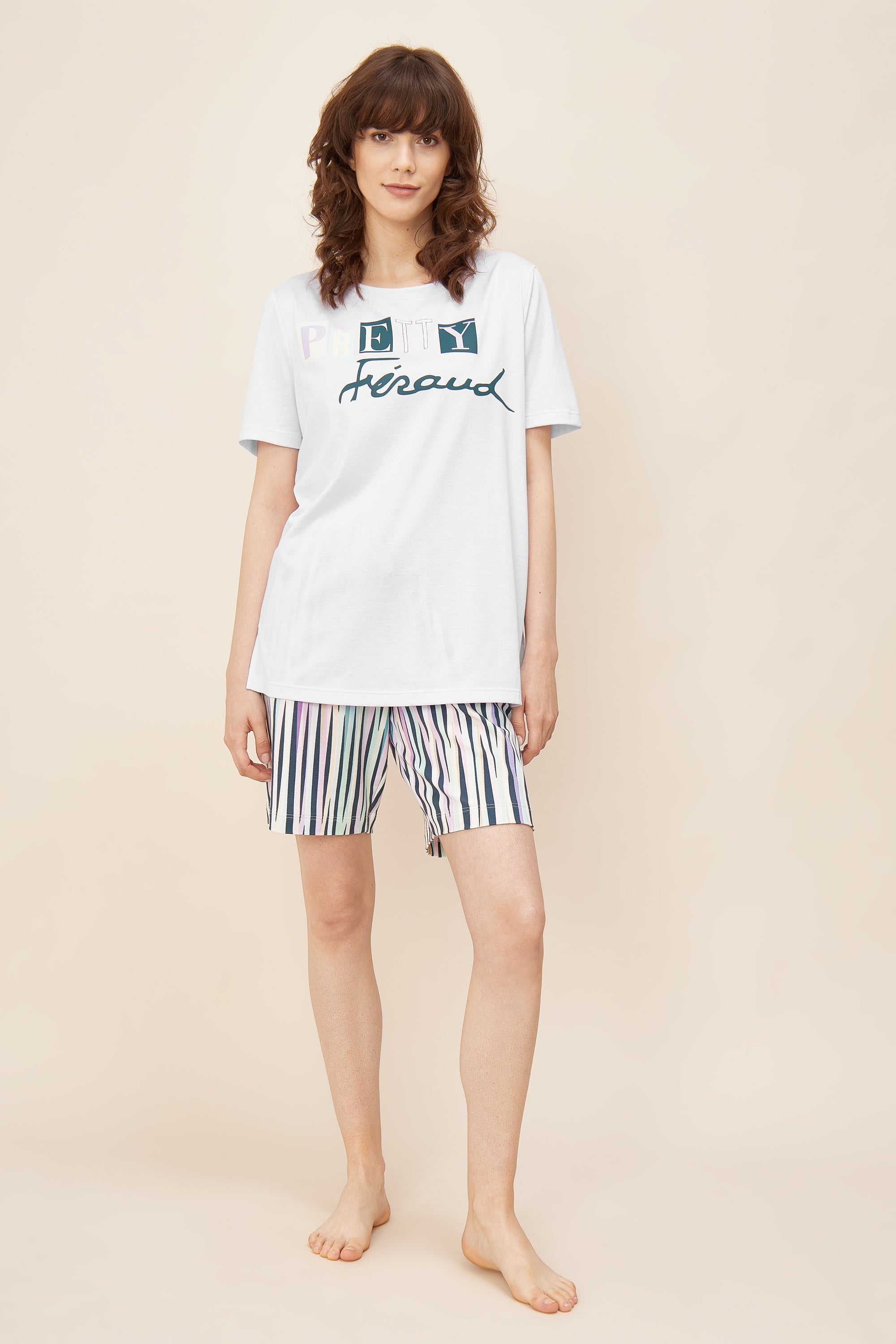 Feraud Pants Bermuda, Pockets Modern Stripe (3221067) Stripe Multicolor