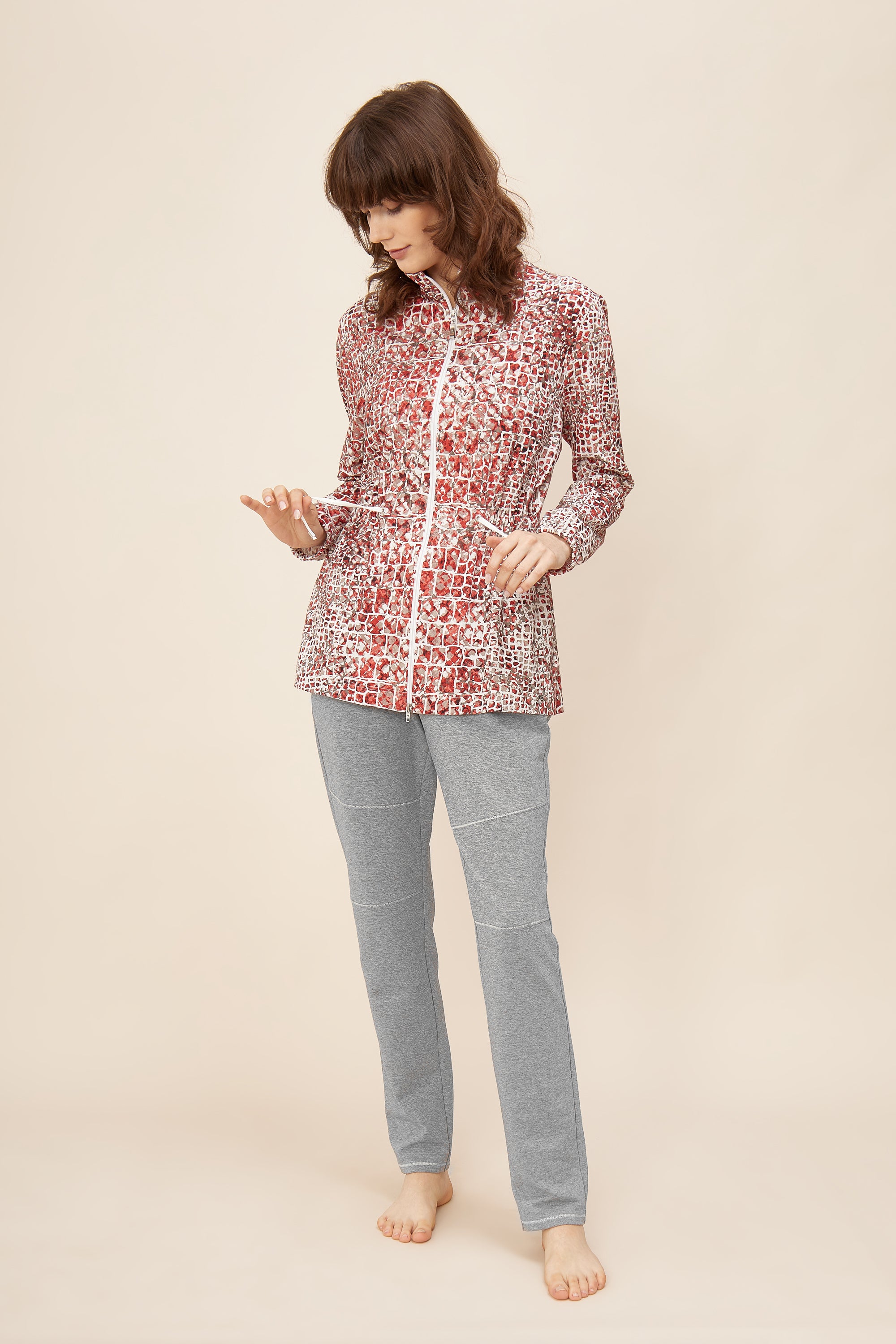 Feraud Jacket, 1/1 Sleeve, Zipper, Pockets Spor (3221075) Sporty Animal Print