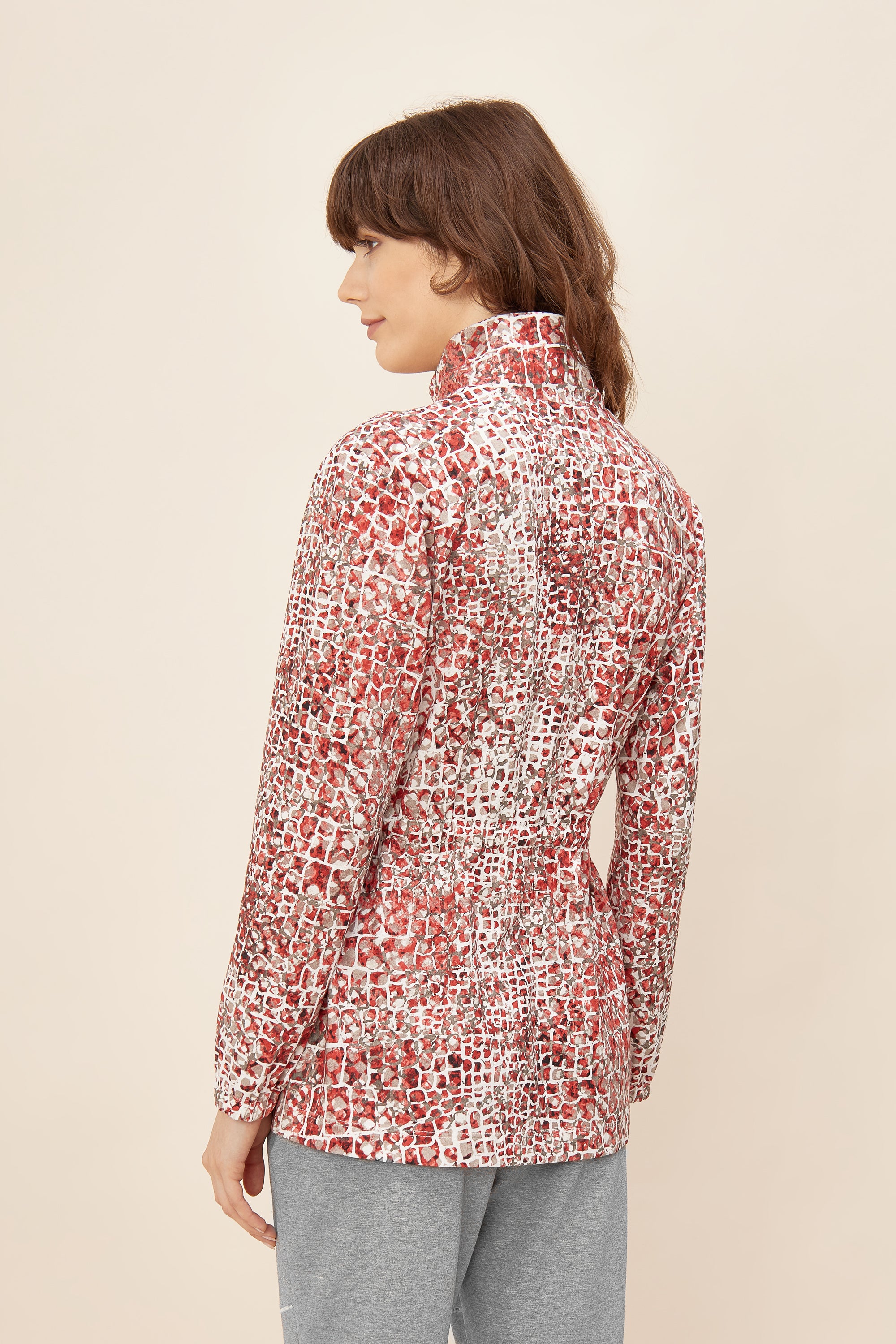 Feraud Jacket, 1/1 Sleeve, Zipper, Pockets Spor (3221075) Sporty Animal Print