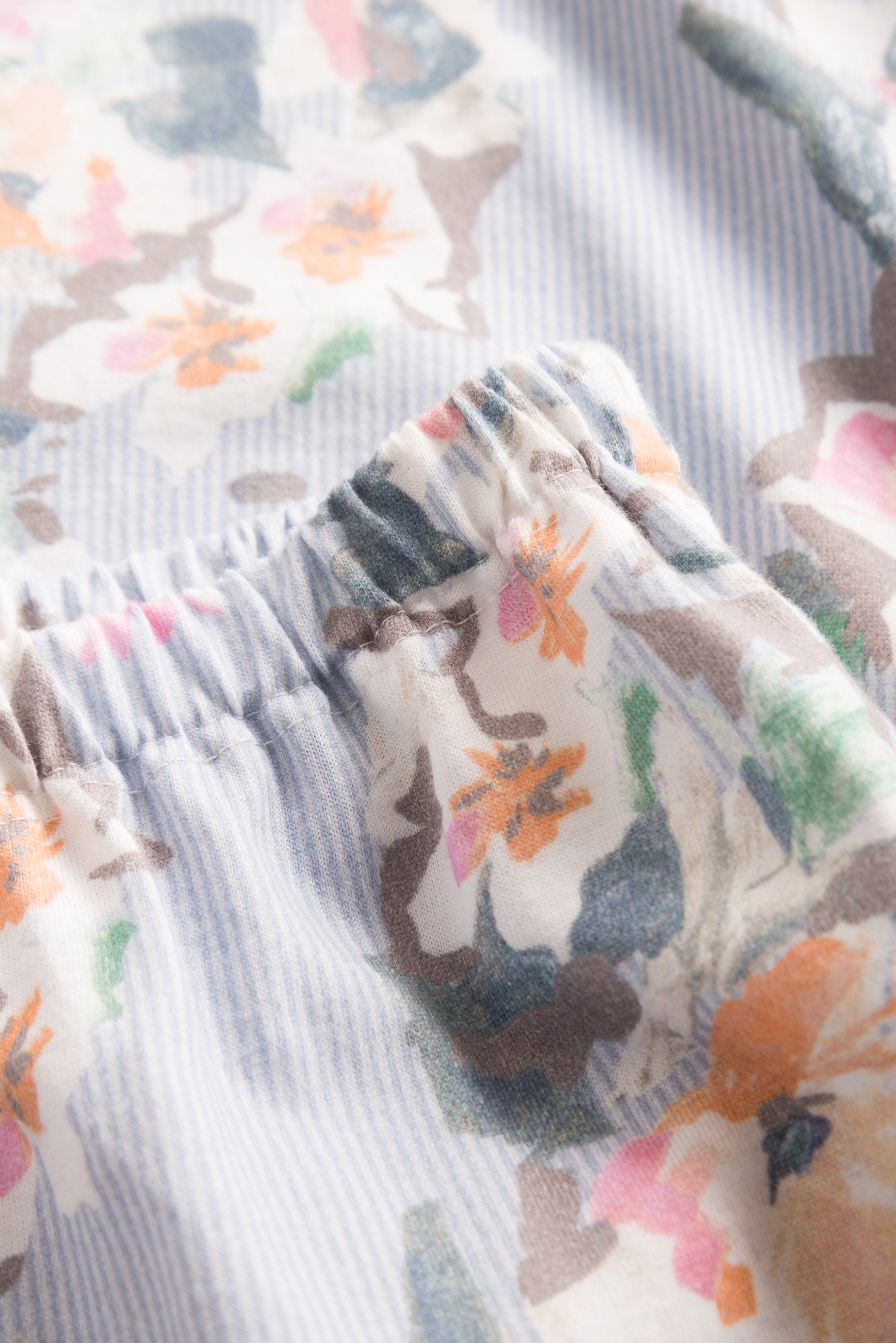 Feraud Pajama, 1/2 Sleeve, Pants 1/1, Lapel Collar, (3221077) Flower Stripe