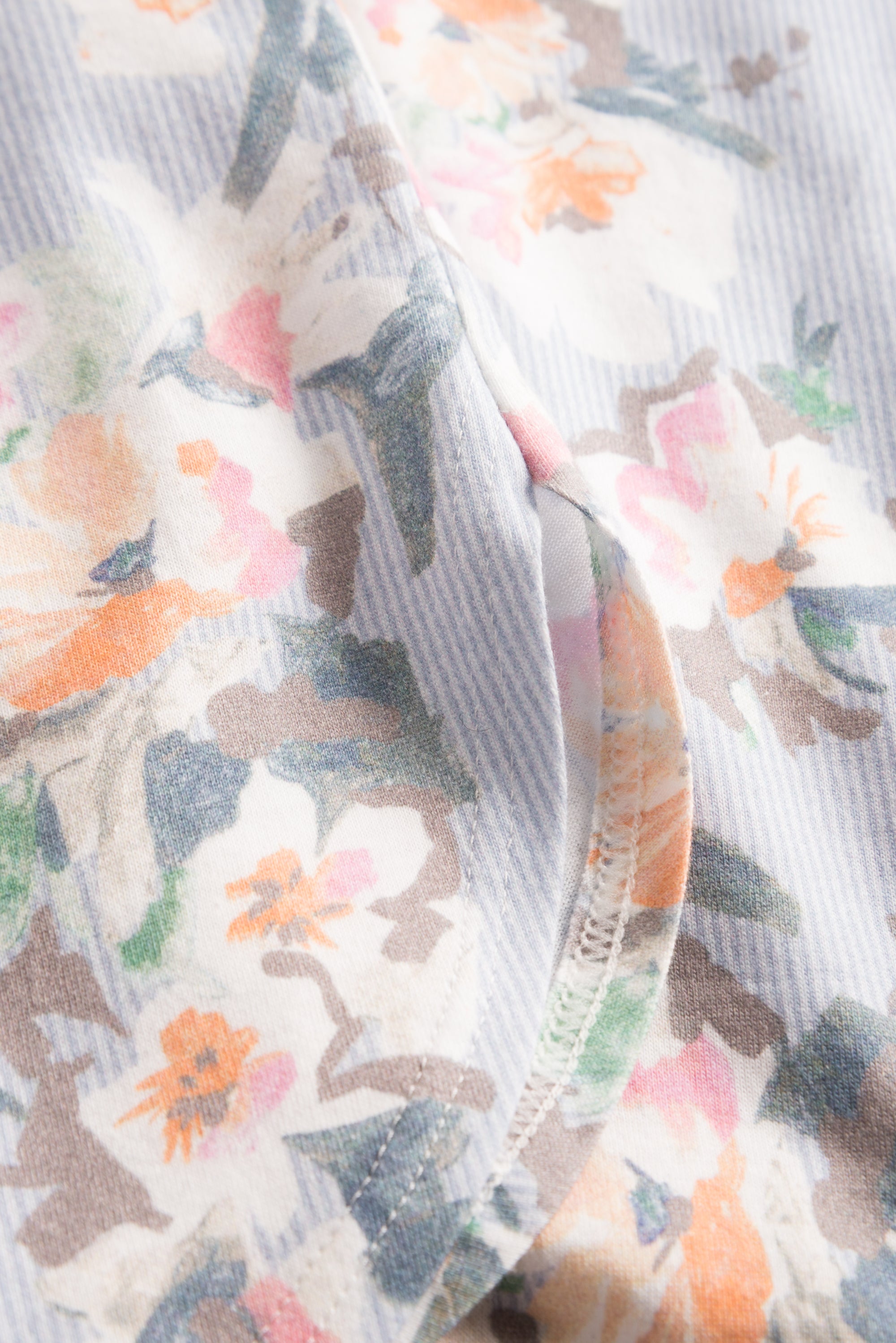 Feraud Pajama, 1/2 Sleeve, Pants 1/1, Lapel Collar, (3221077) Flower Stripe