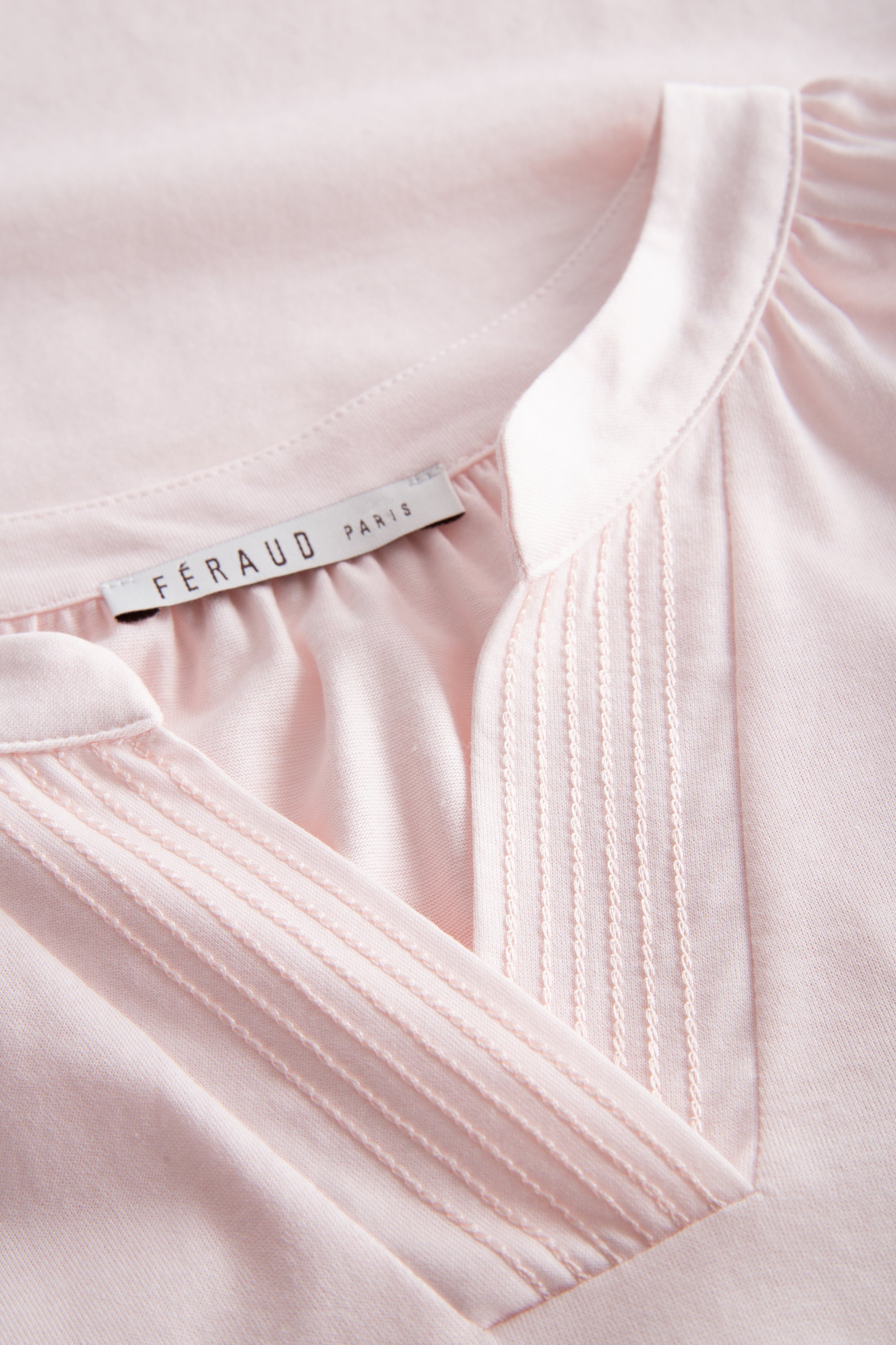 Feraud Night Dress, 1/1 Sleeve, Round Neck Modern Quilt (3221115) Peach