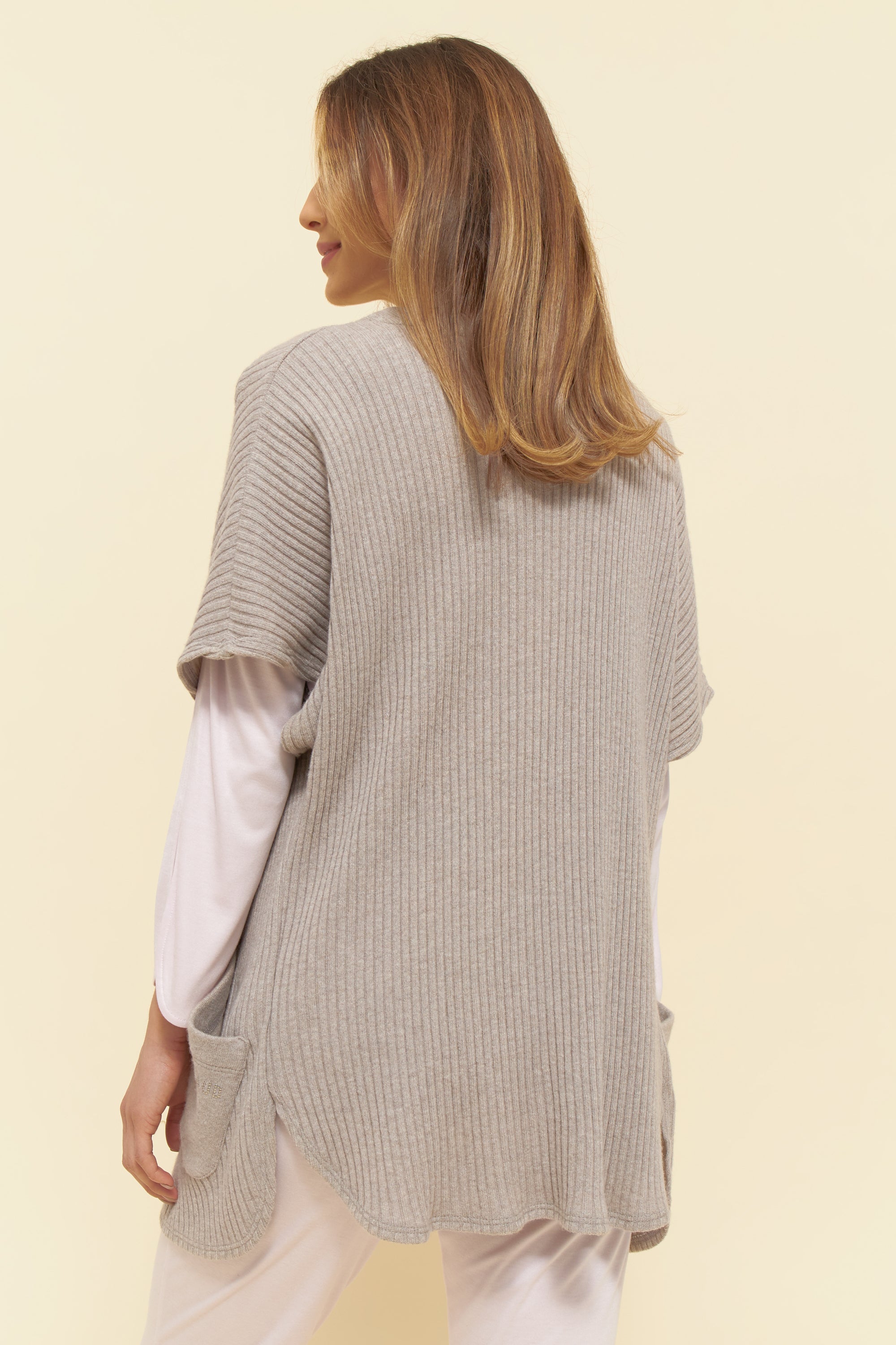 Feraud Jacket, Overcut, Round Neck Cashmere Kni (3221143) Heather Nature