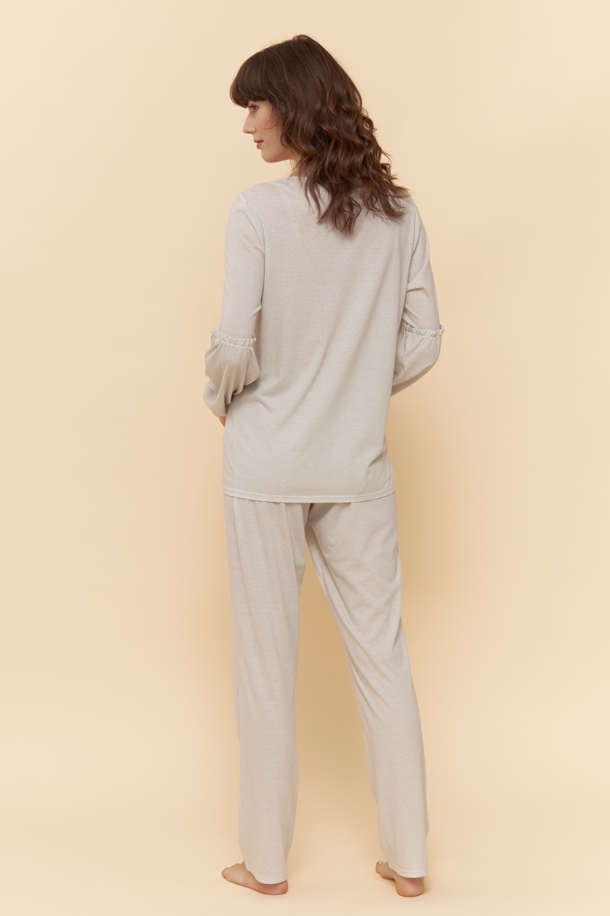 Feraud Pajama, 1/1 Sleeve, Pants 1/1, V-Neck Modern (3221162) Minimal Print