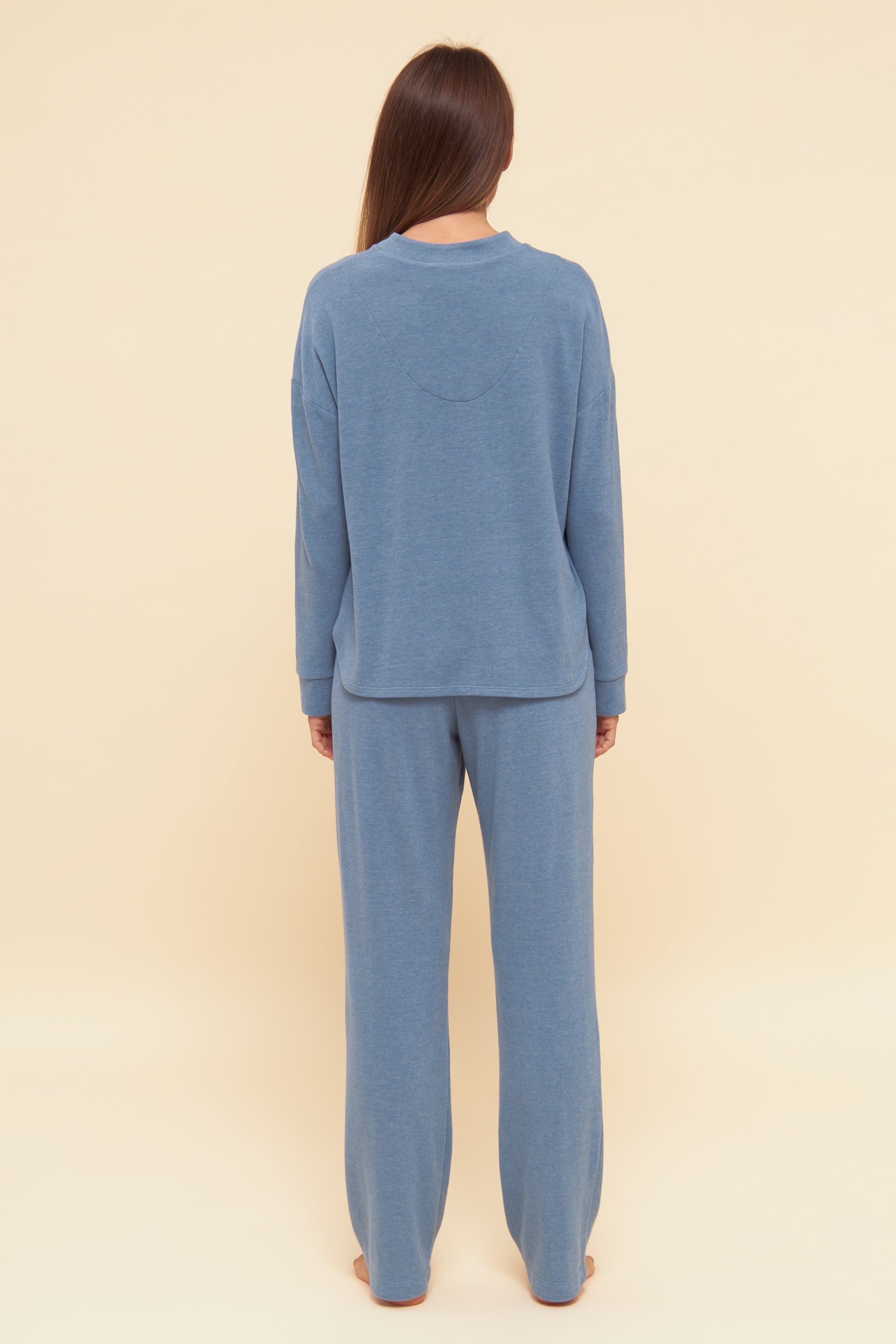 Feraud Lounge Suit, 1/1 Sleeve, Pants 1/1, Round Neck, P (3221170) Heather Blue