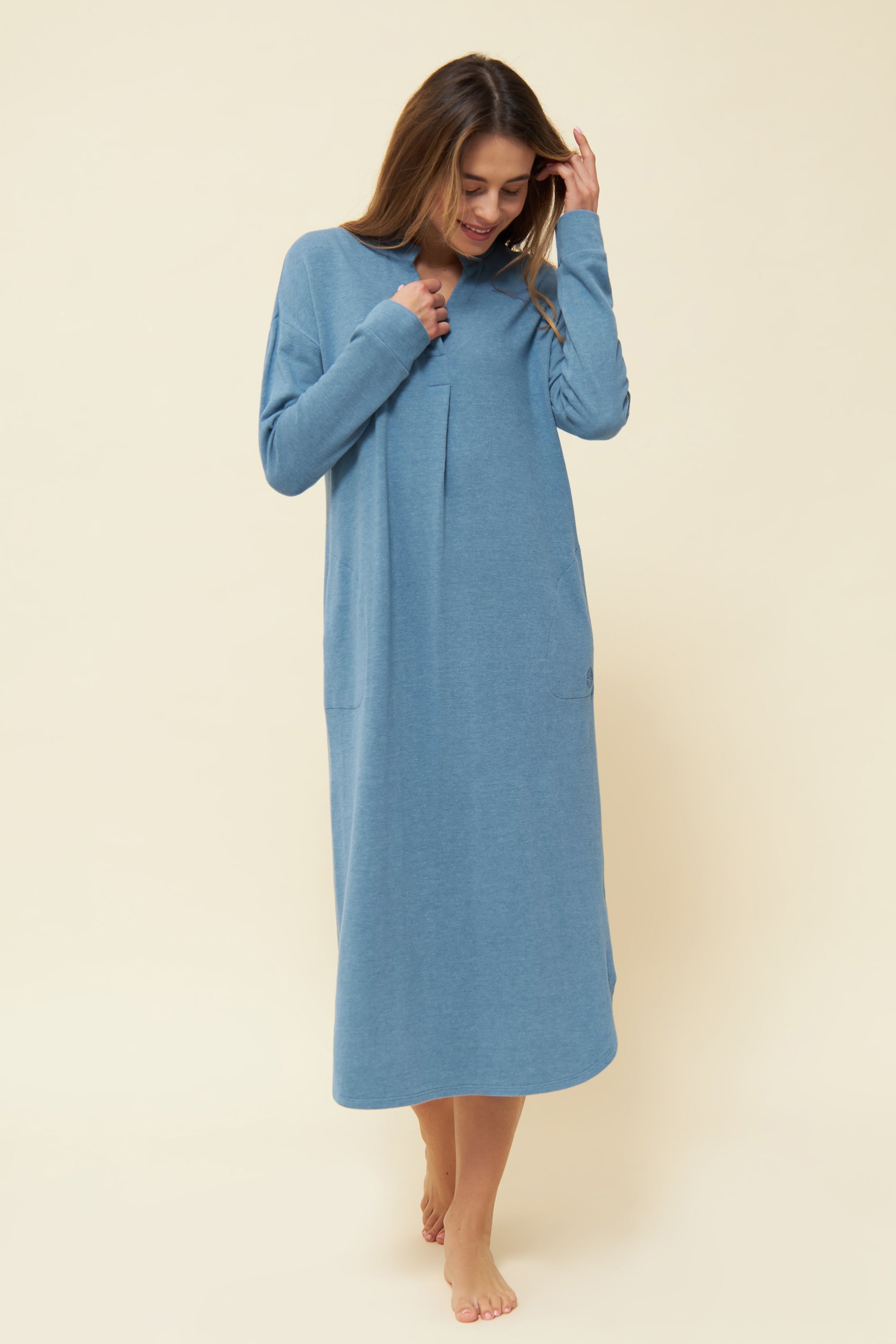 Feraud Hd, 1/1 Sleeve, Standing Collar, Pockets (3221171) Heather Blue