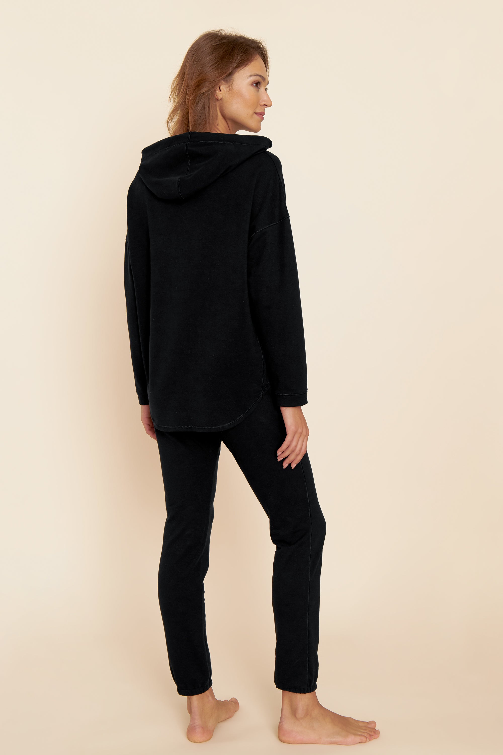 Feraud Sweatshirt, 1/1 Sleeve, Hooded, Pockets (3221178) Black