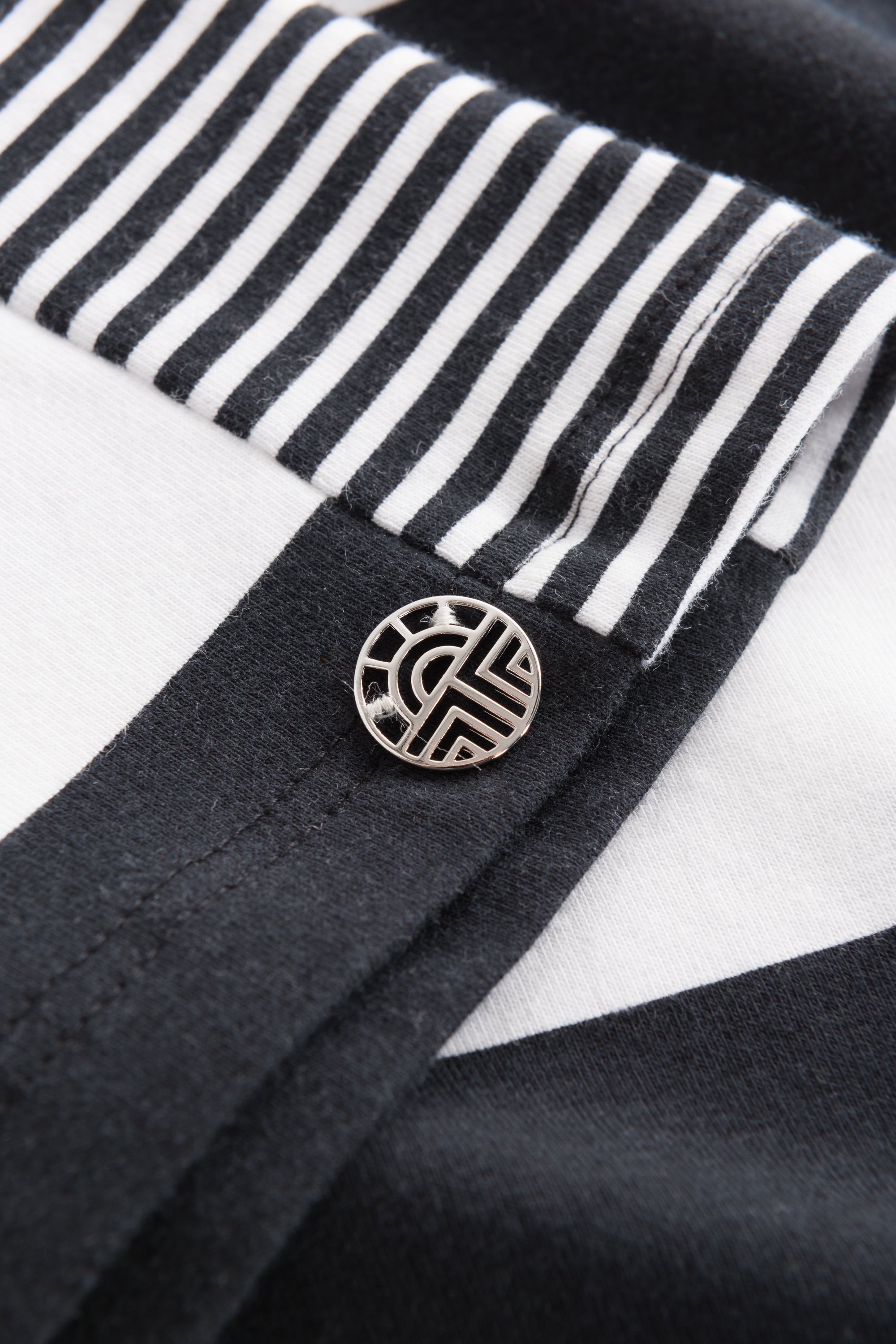 Feraud Shirt, 1/1 Sleeve, Round Neck Modern Rin (3221182) Ringlet White-Black