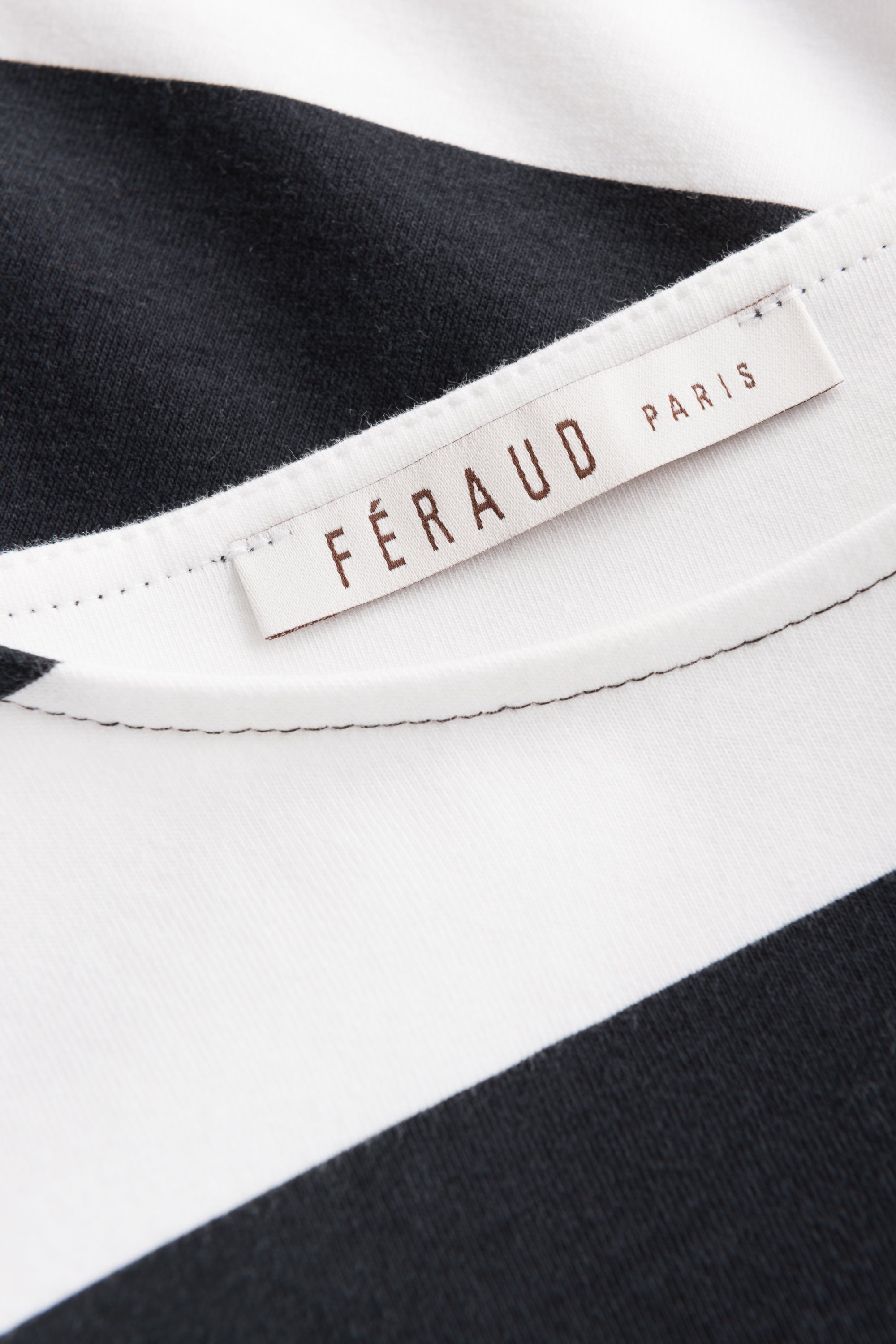 Feraud Shirt, 1/1 Sleeve, Round Neck Modern Rin (3221182) Ringlet White-Black