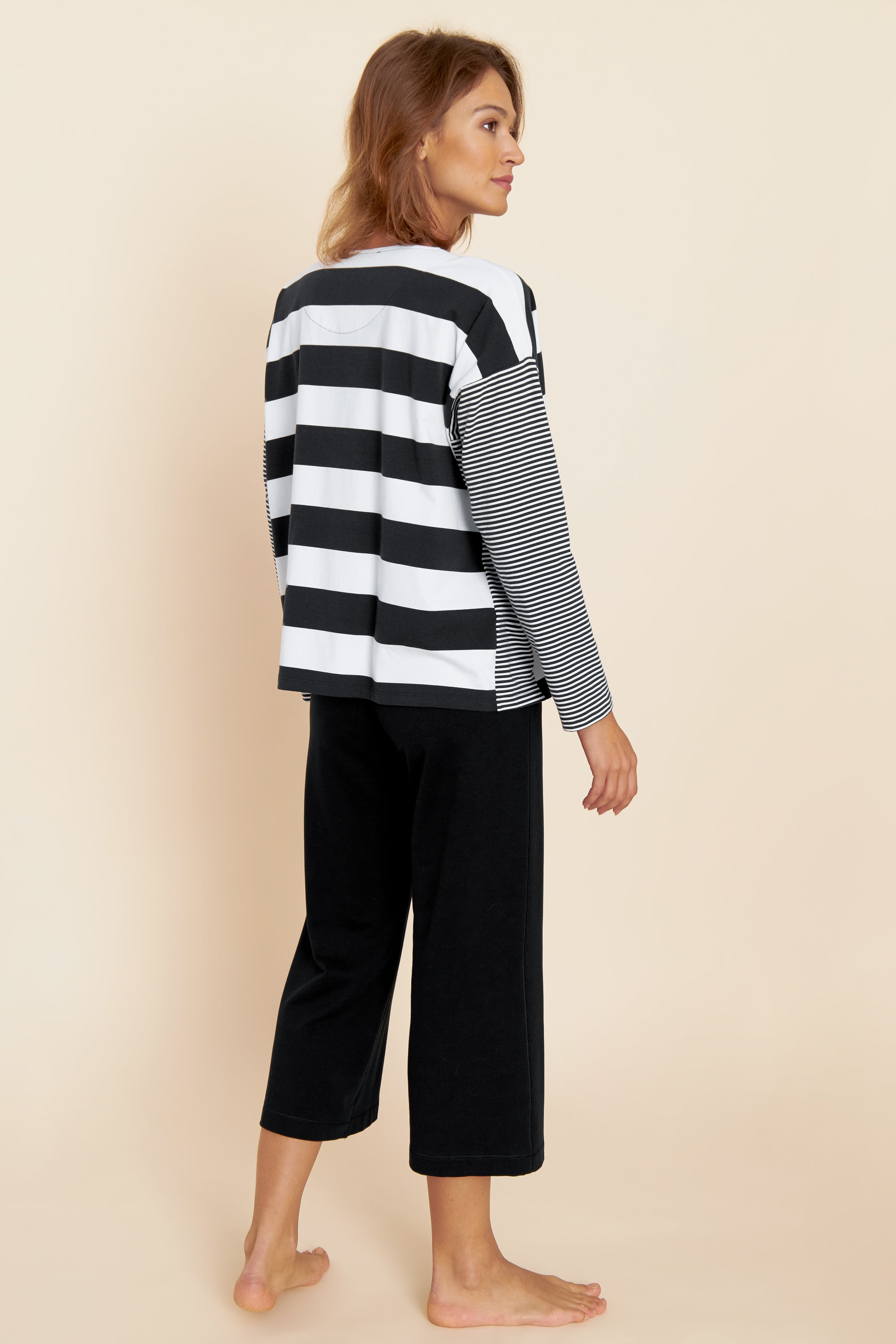 Feraud Shirt, 1/1 Sleeve, Round Neck Modern Rin (3221182) Ringlet White-Black