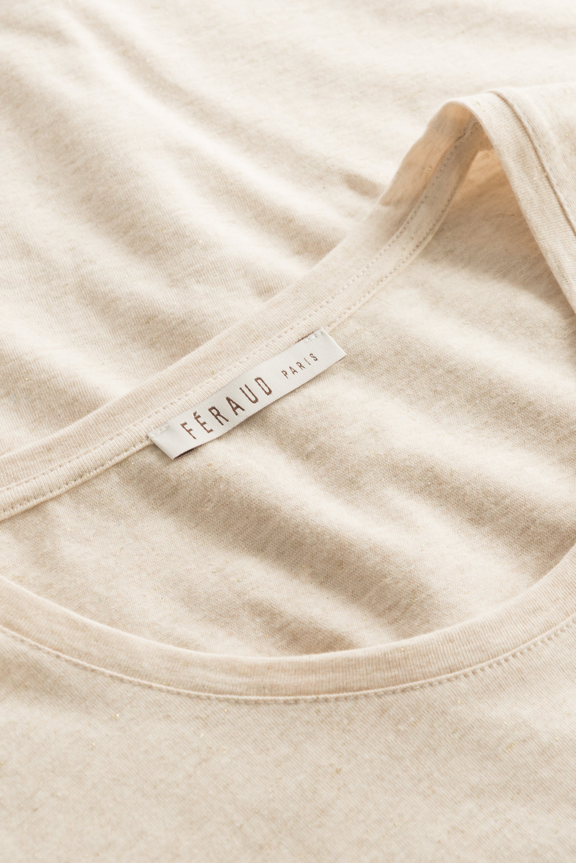Feraud Beach Dress, 1/2 Sleeve, Round Neck Ivory Glow (3225106) Heather Nature