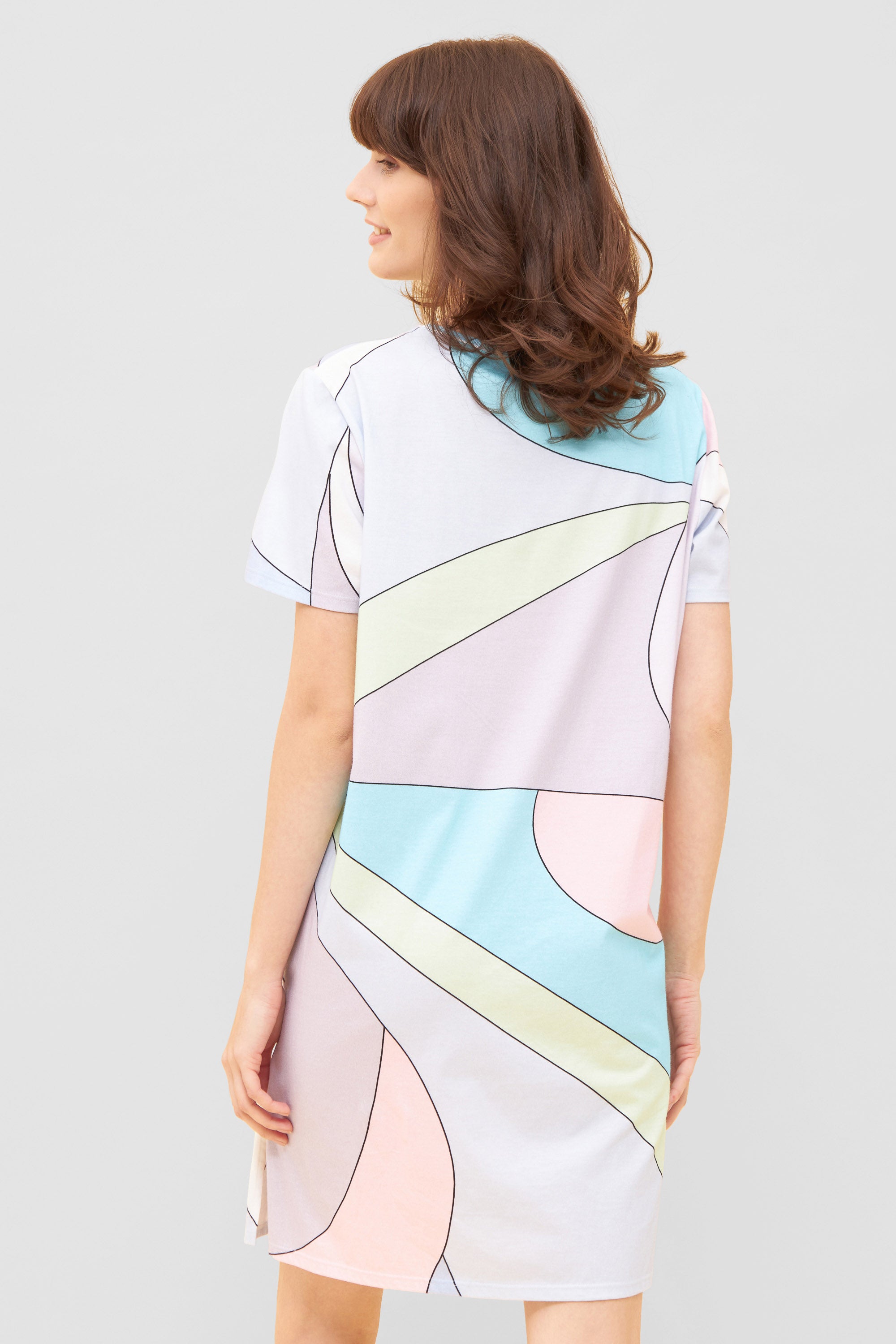Feraud Night Dress, 1/2 Sleeve, Round Neck Art Logo (3231001) Colourmix