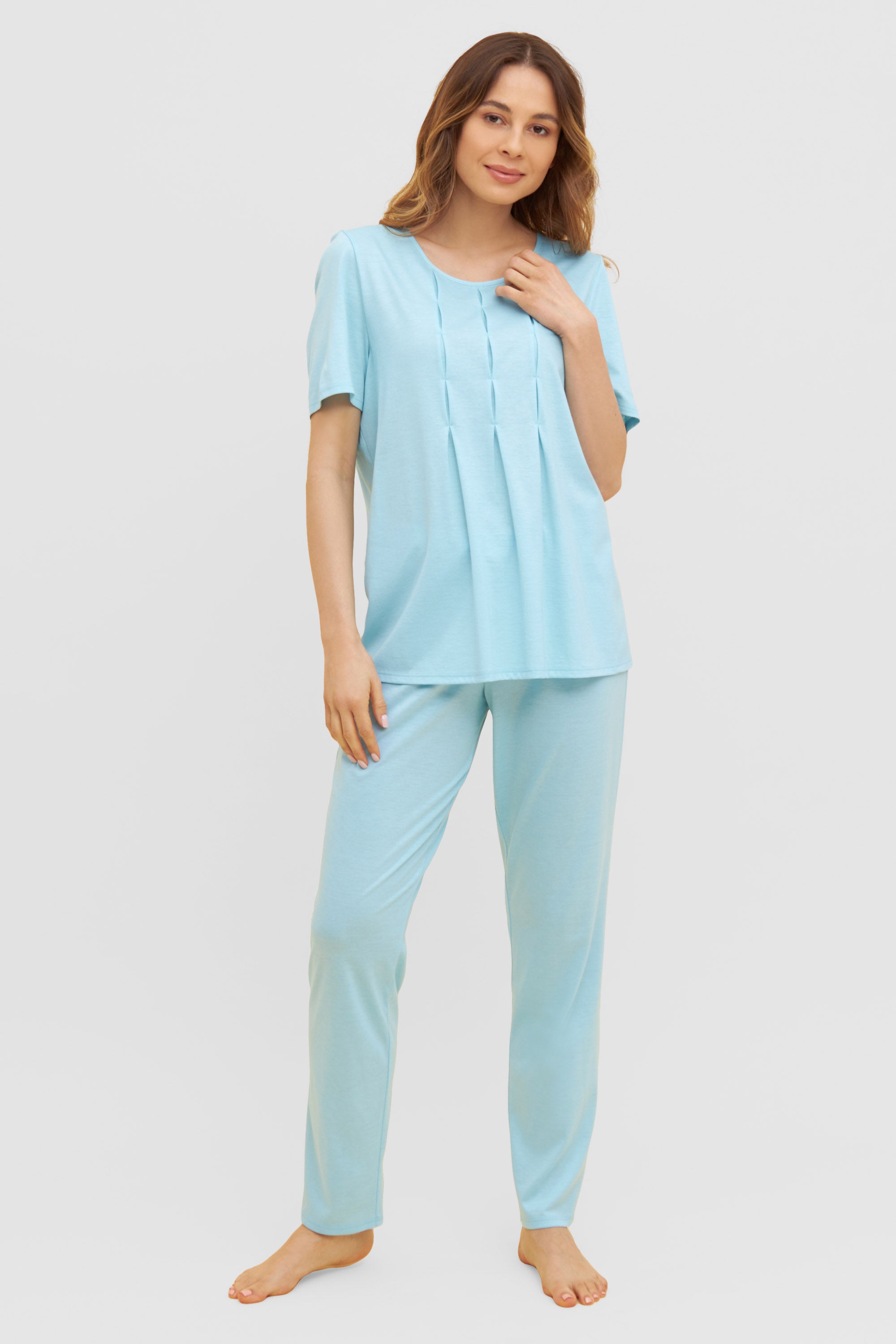 Feraud Pajama, 1/2 Sleeve, Pants 1/1, Round Neck Mo (3231004) Fresh Mint