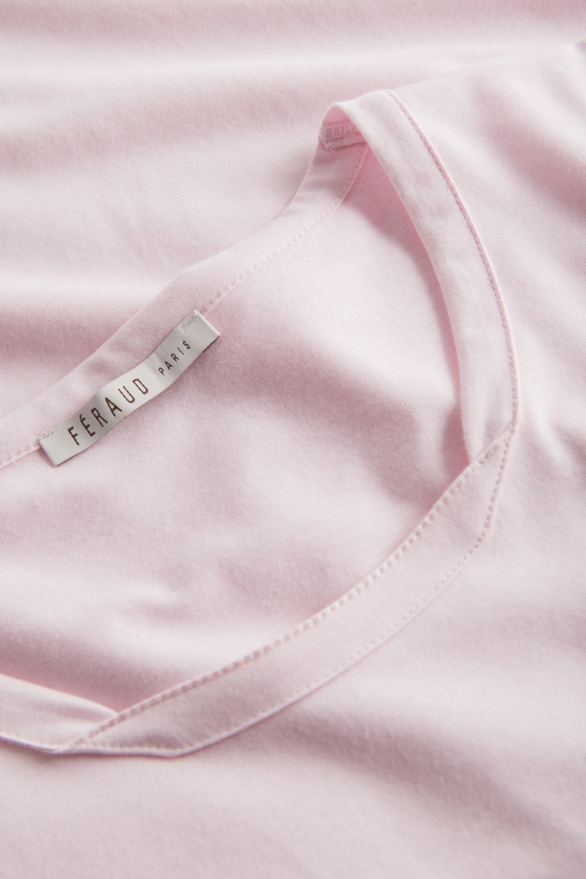 Feraud Night Dress, 1/2 Sleeve, Angular Neck Logo (3231008) Rosewater
