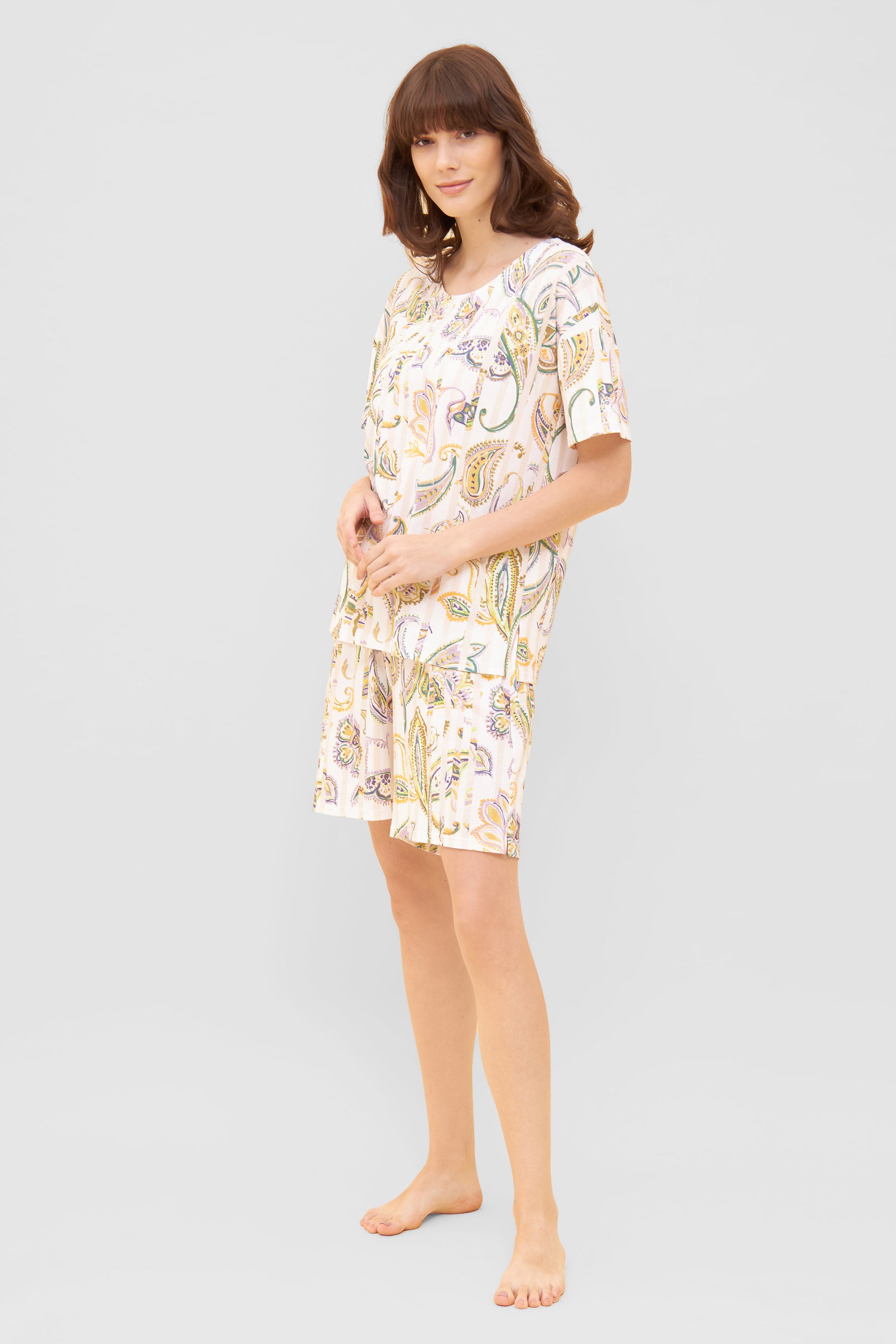 Feraud Pajama, 1/2 Sleeve, Pants Bermuda, Round Nec (3231012) Paisley