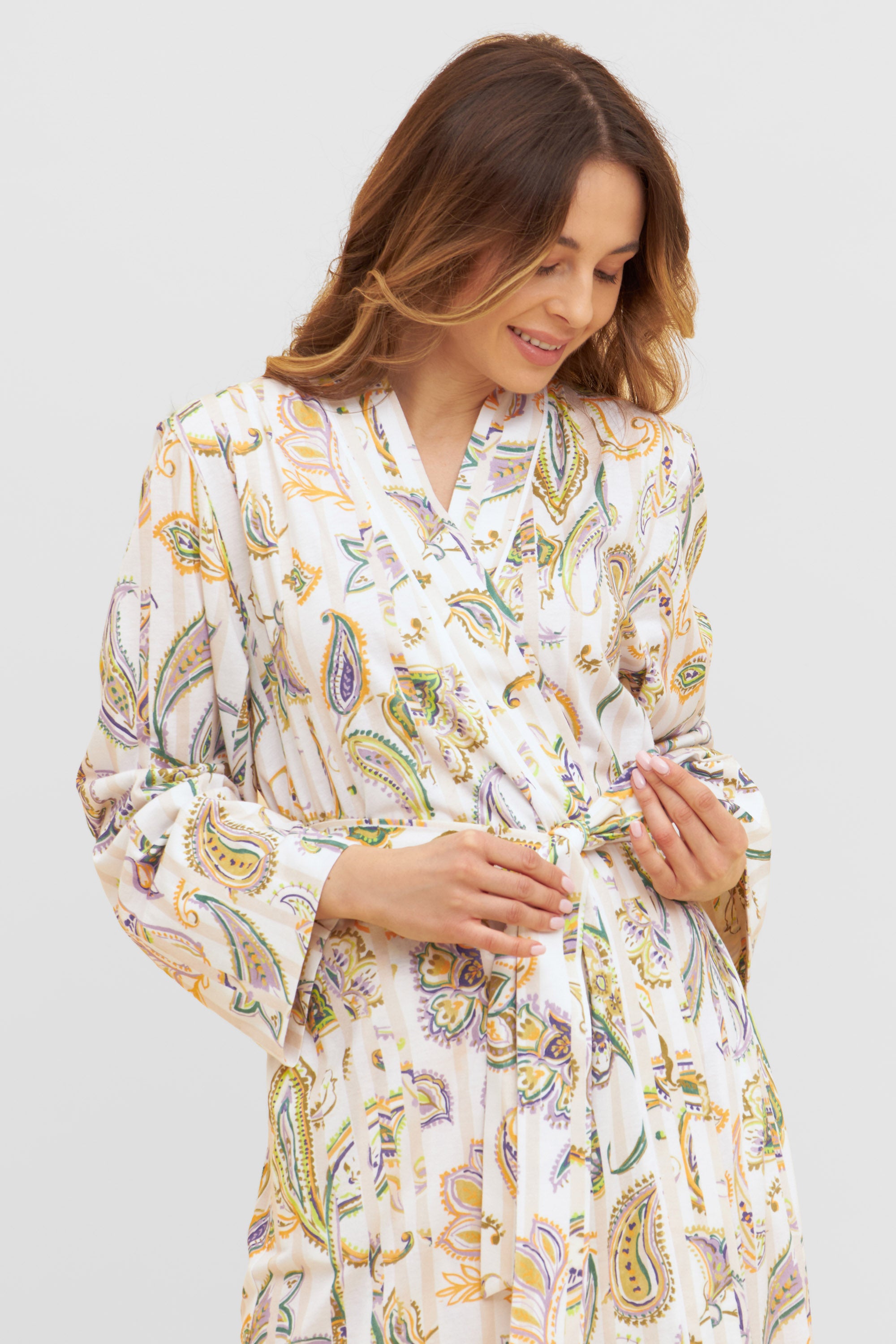 Feraud Robe, 1/1 Sleeve, Wrap-Around Paisley-St (3231016) Paisley
