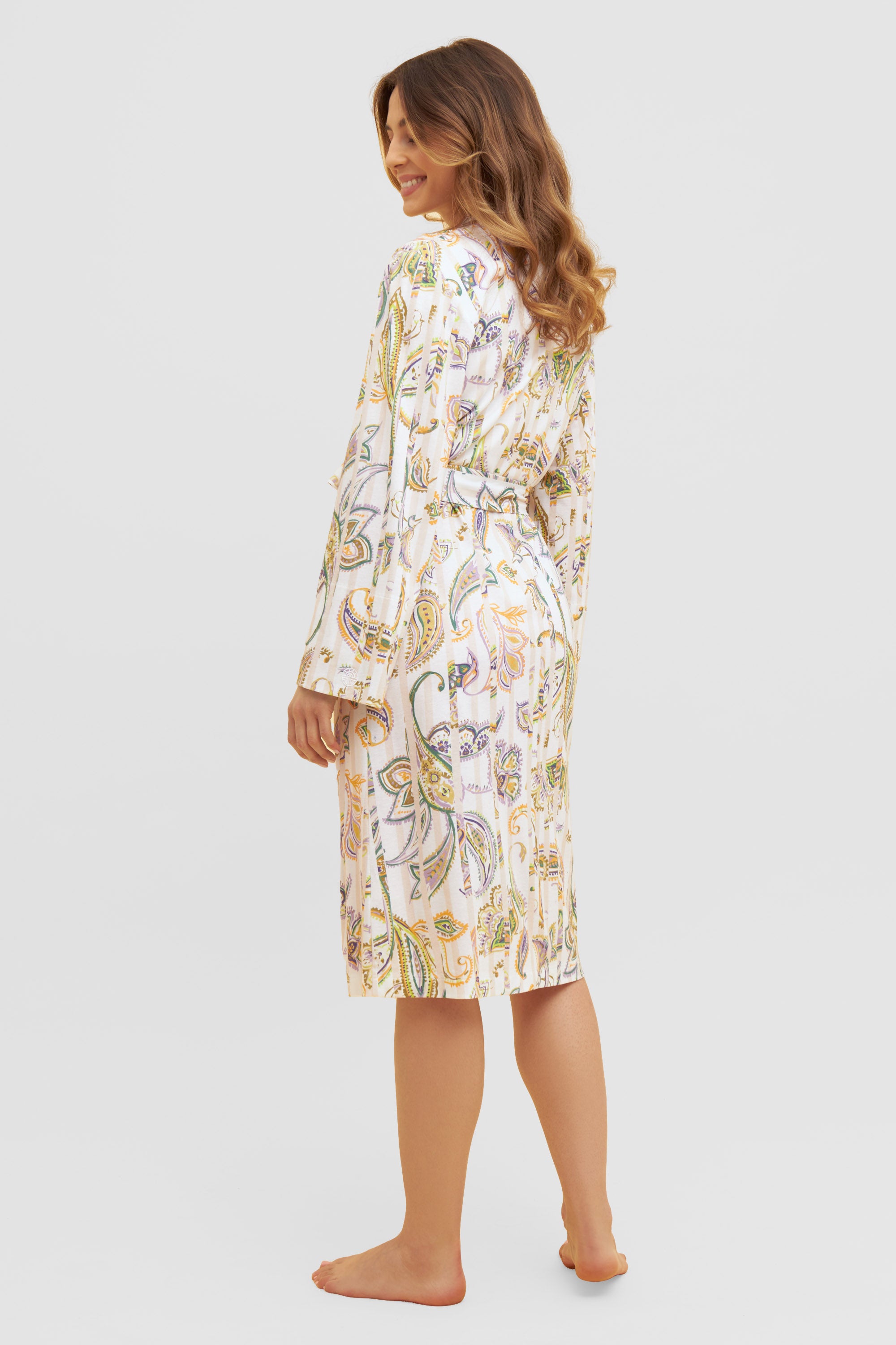 Feraud Robe, 1/1 Sleeve, Wrap-Around Paisley-St (3231016) Paisley