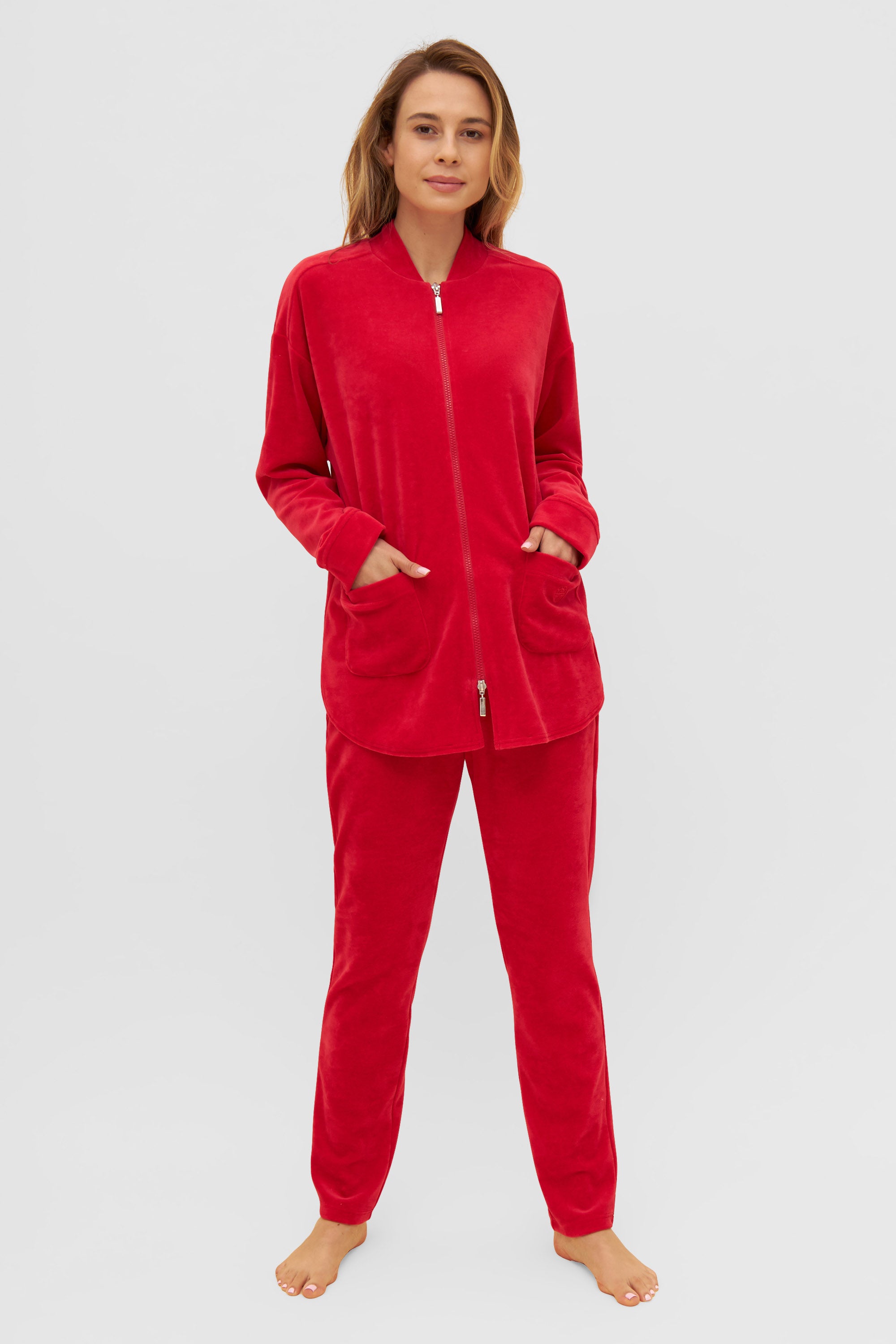 Feraud Lounge Suit, 1/1 Sleeve, Pants 1/1, Zipper, Pocke (3231018) Red