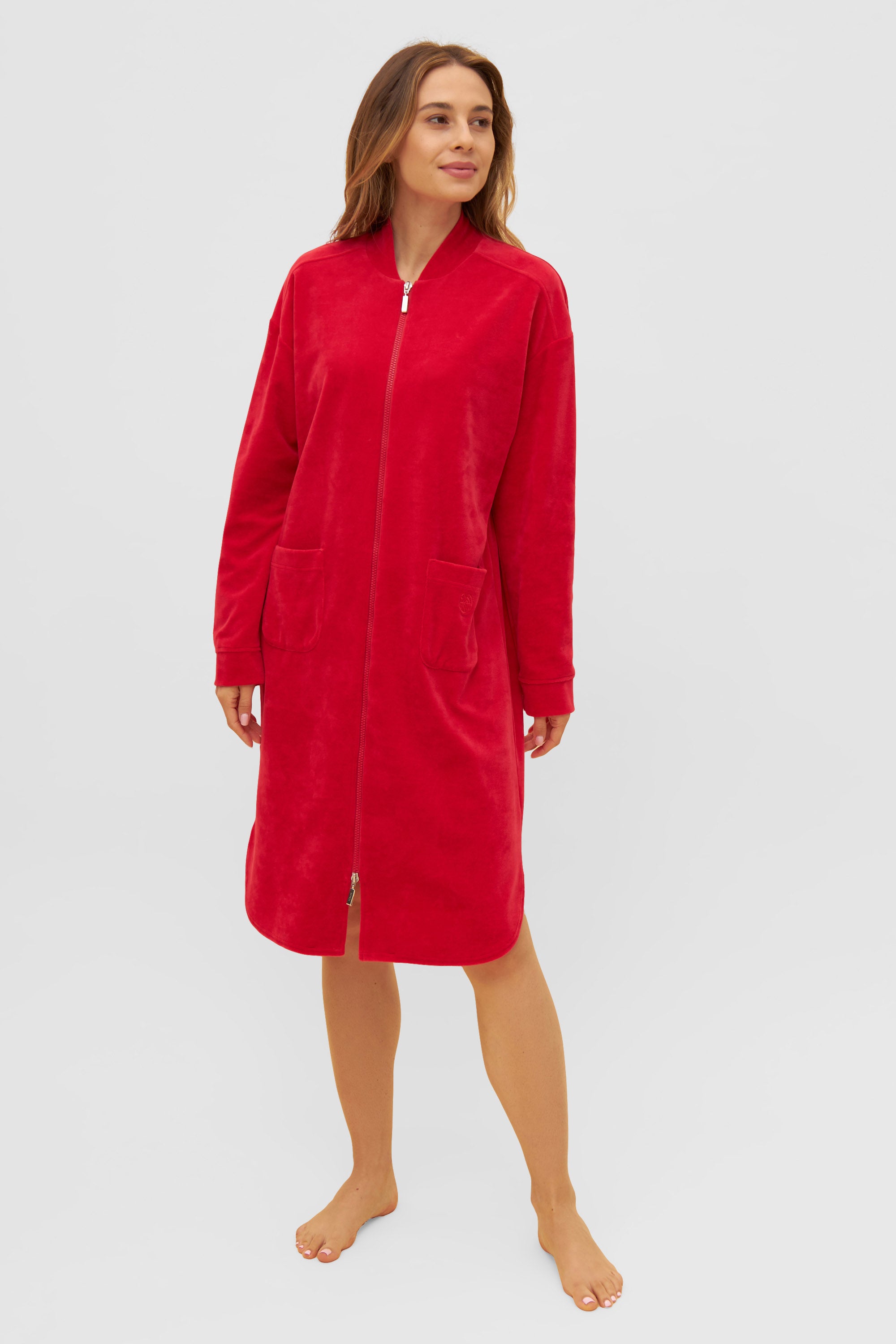 Feraud Robe, 1/1 Sleeve, Zipper, Pockets Christ (3231019) Red