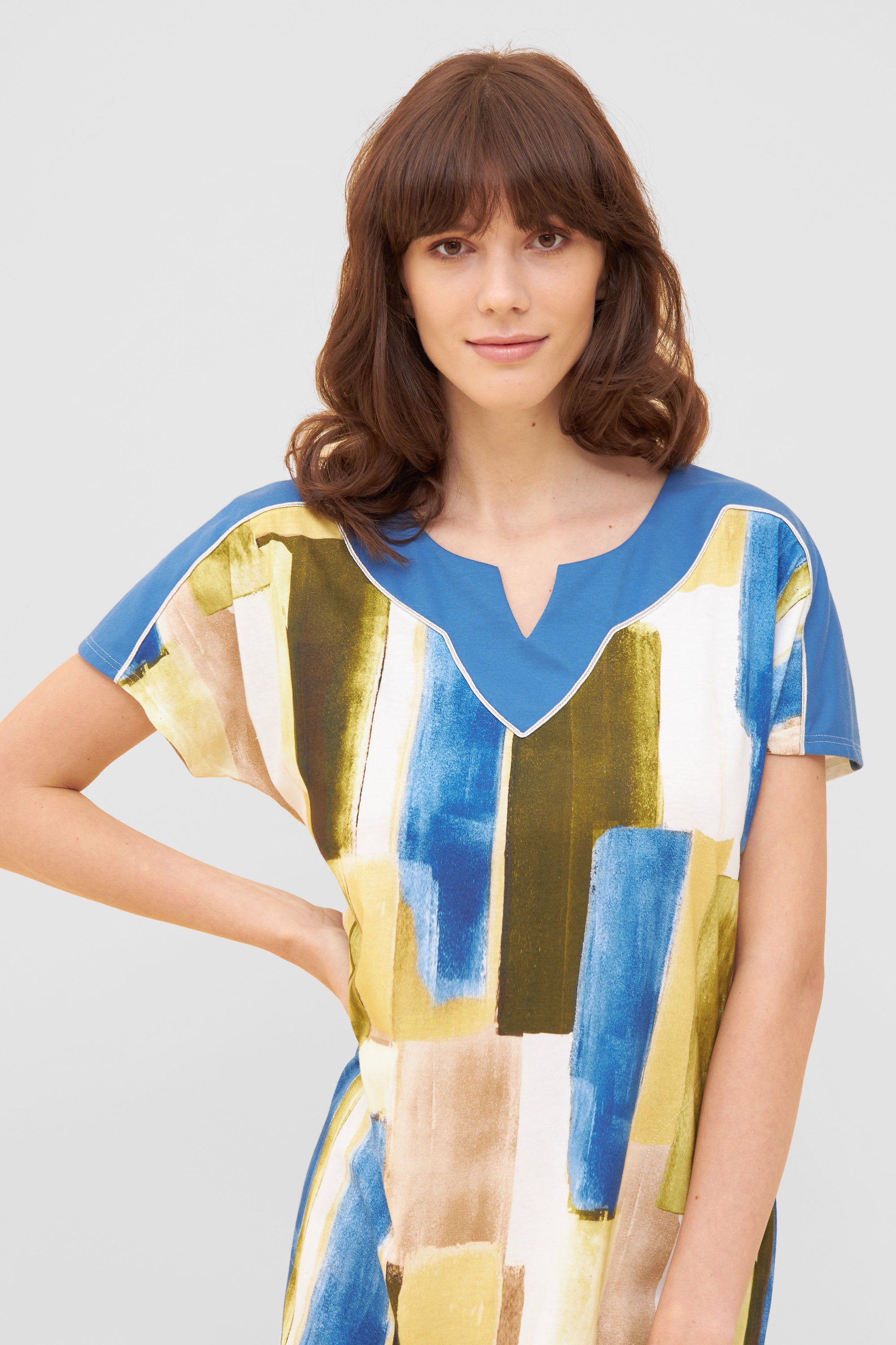 Feraud Night Dress, Overcut, Round Neck Graphic Art (3231026) Artstripe