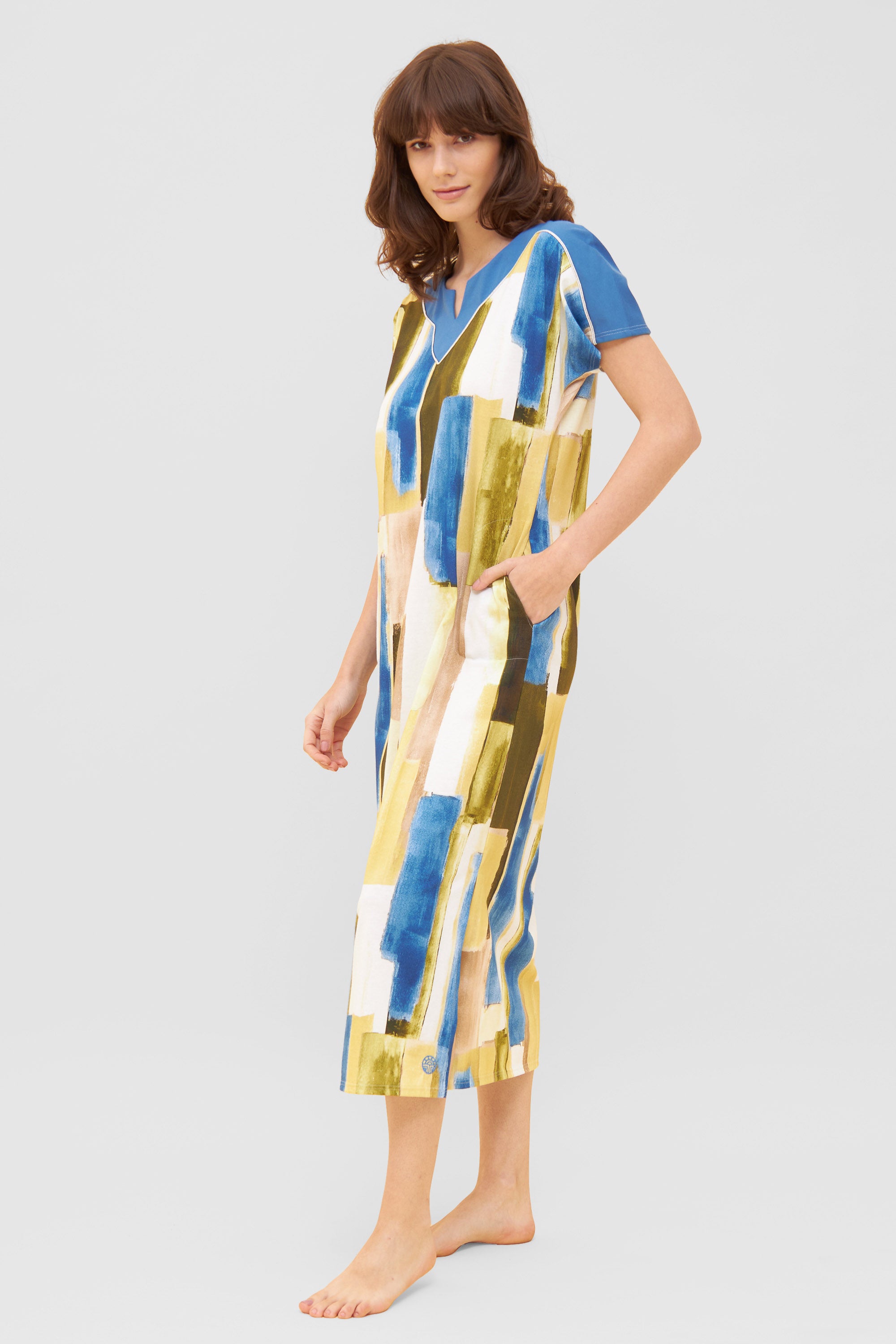 Feraud Night Dress, Overcut, Round Neck Graphic Art (3231026) Artstripe
