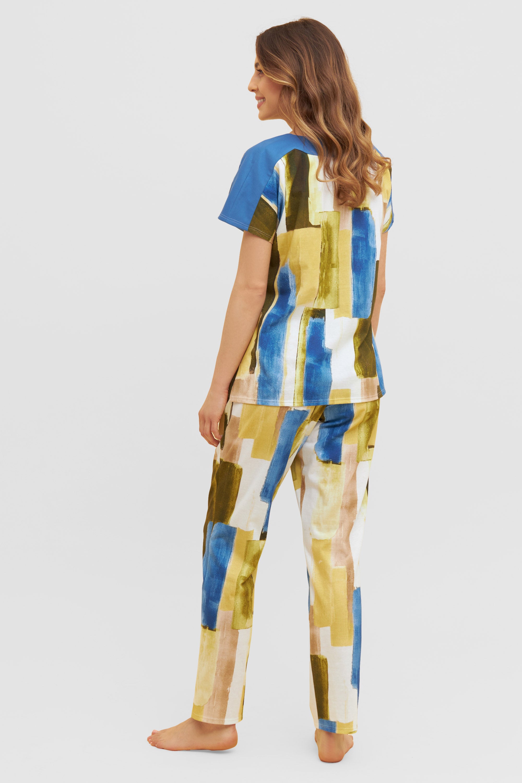 Feraud Pajama, Overcut, Pants 1/1, Round Neck Graph (3231130) Artstripe