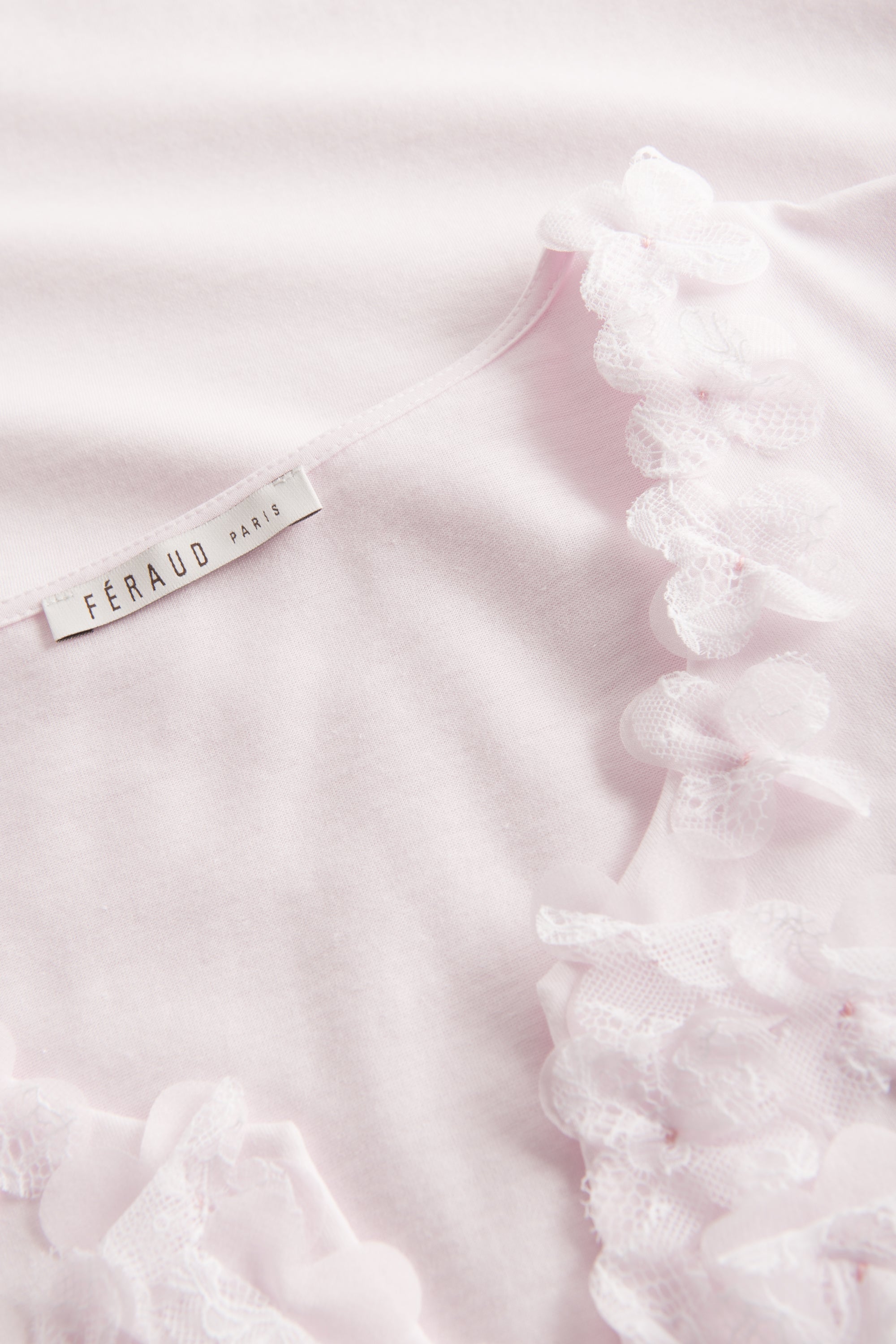 Feraud Night Dress, 1/2 Sleeve, Round Neck Flower Decoll (3231145) Rose