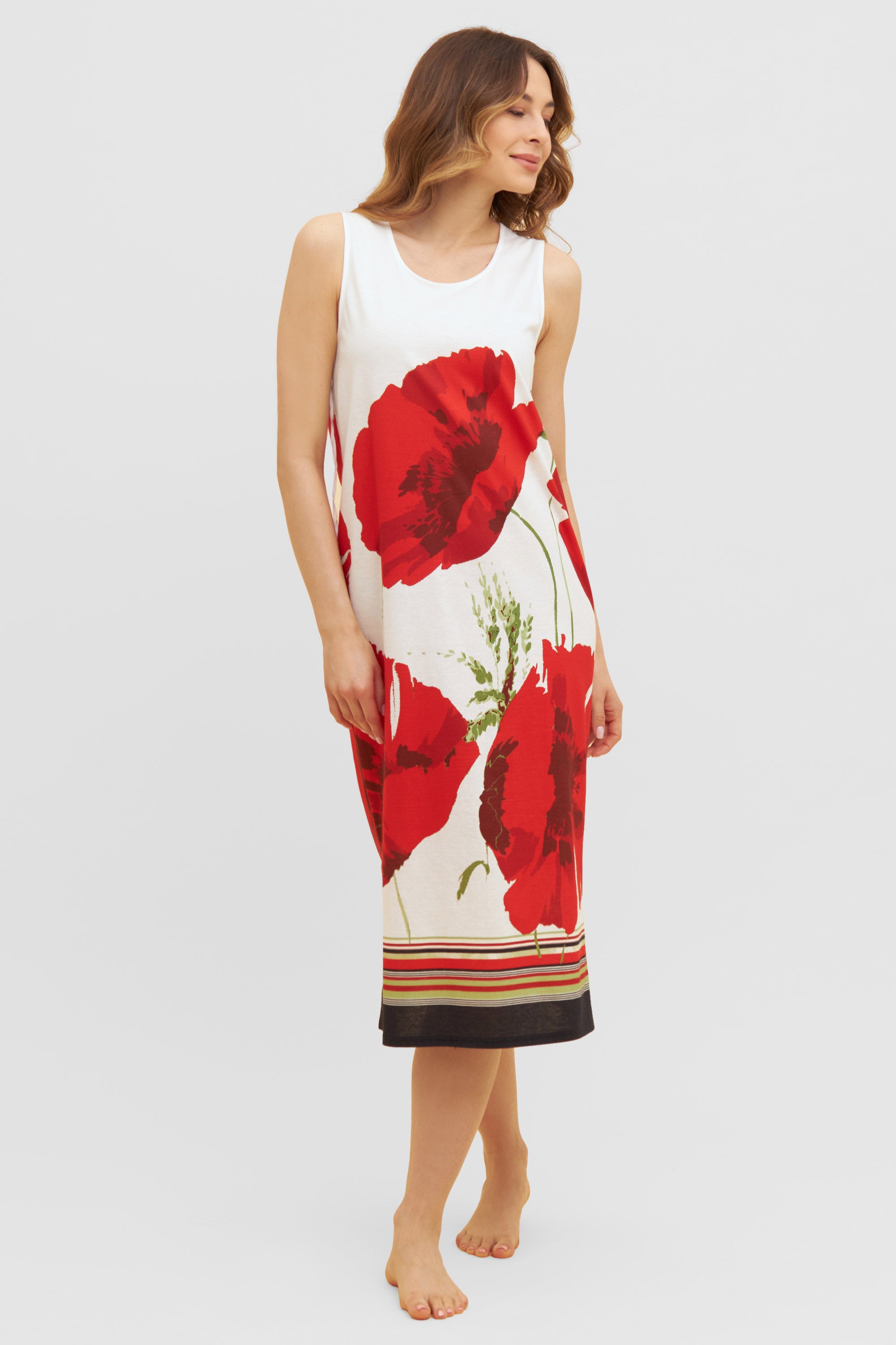 Feraud Night Dress, Sleeveless, Round Neck Christmas Pri (3231152) Placed Flowers