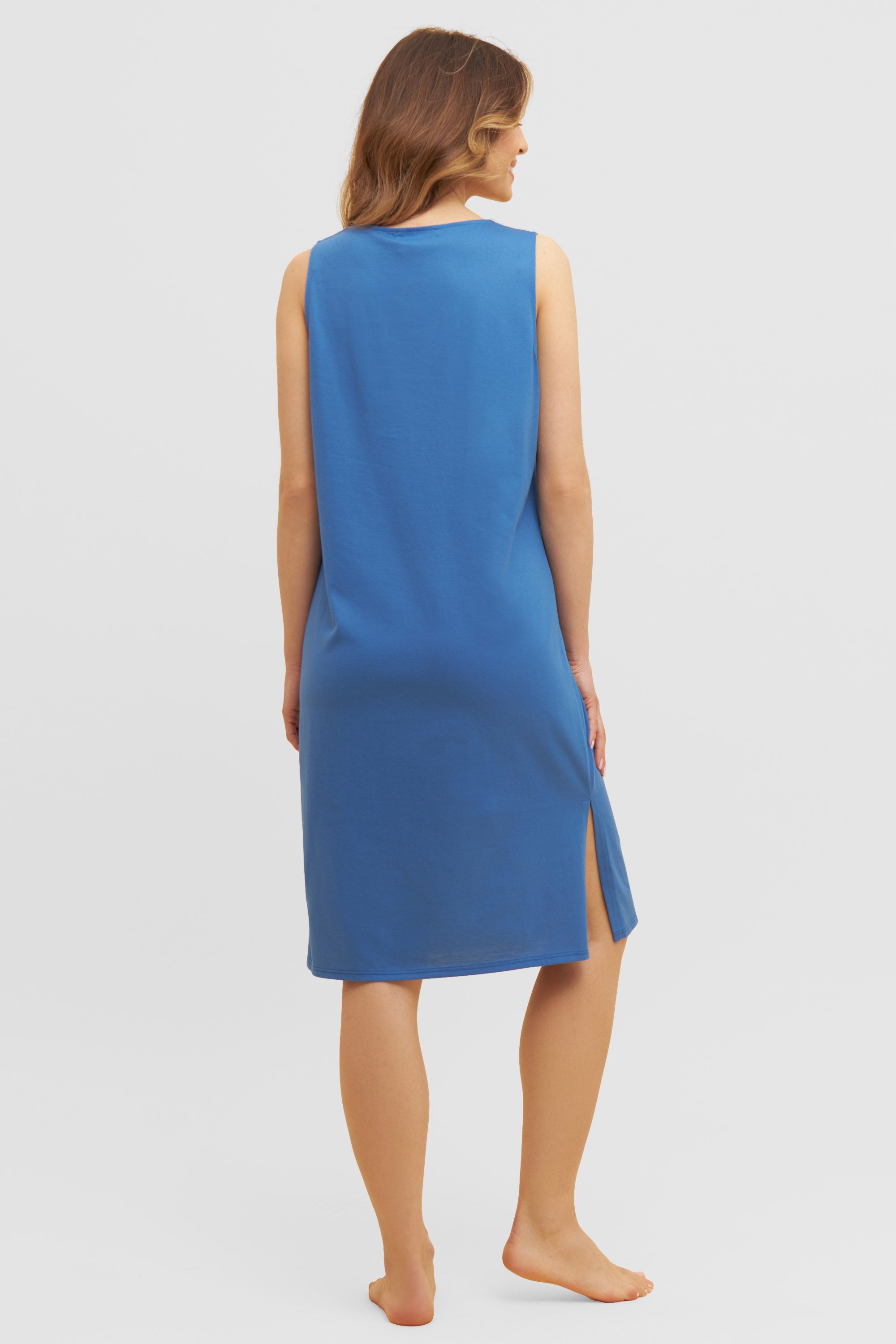 Feraud Night Dress, Sleeveless, V-Neck Colour Blocking (3231158) Colourmix Blue