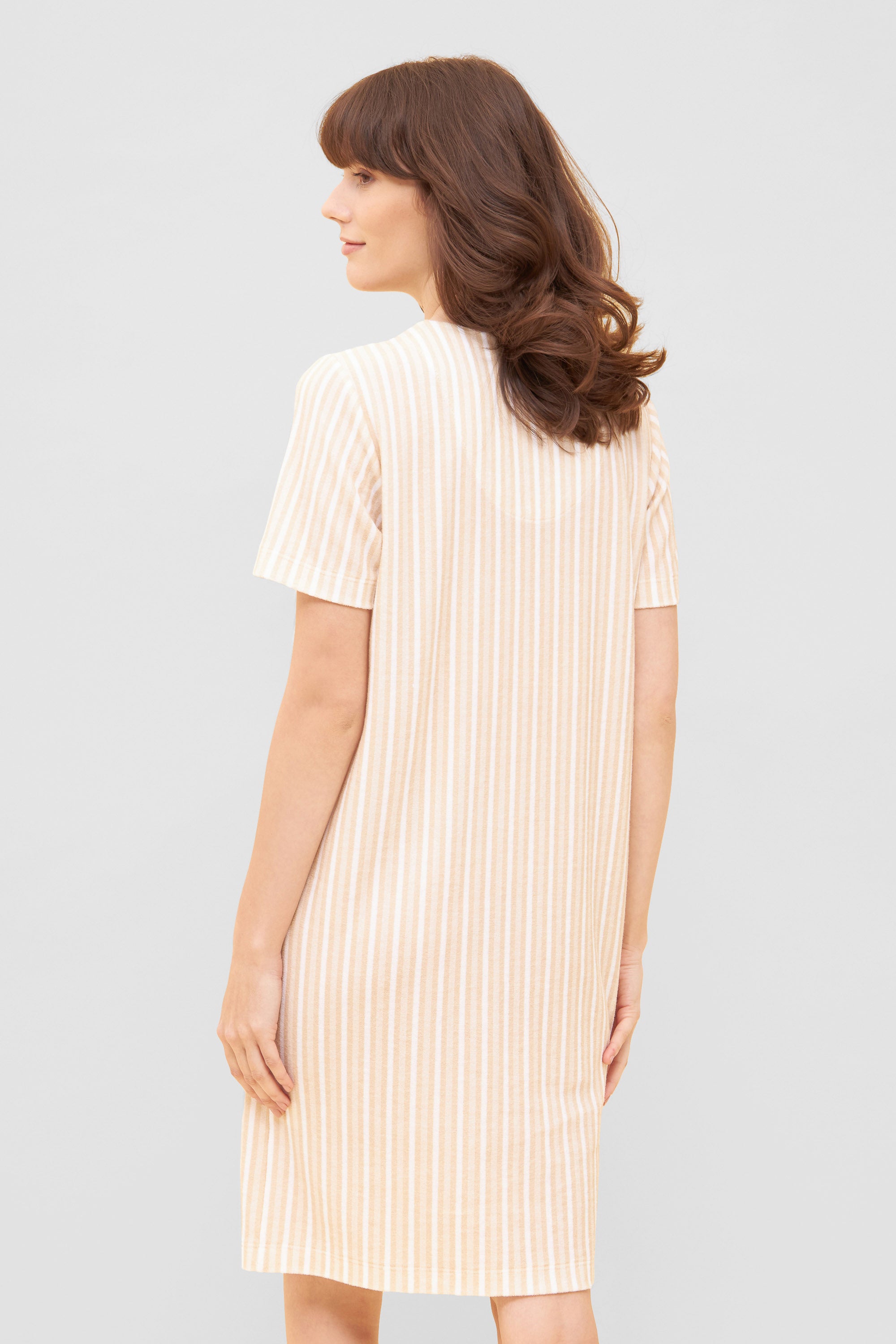 Feraud Robe, 1/2 Sleeve, Zipper, Pockets Frotte (3231159) Stripe