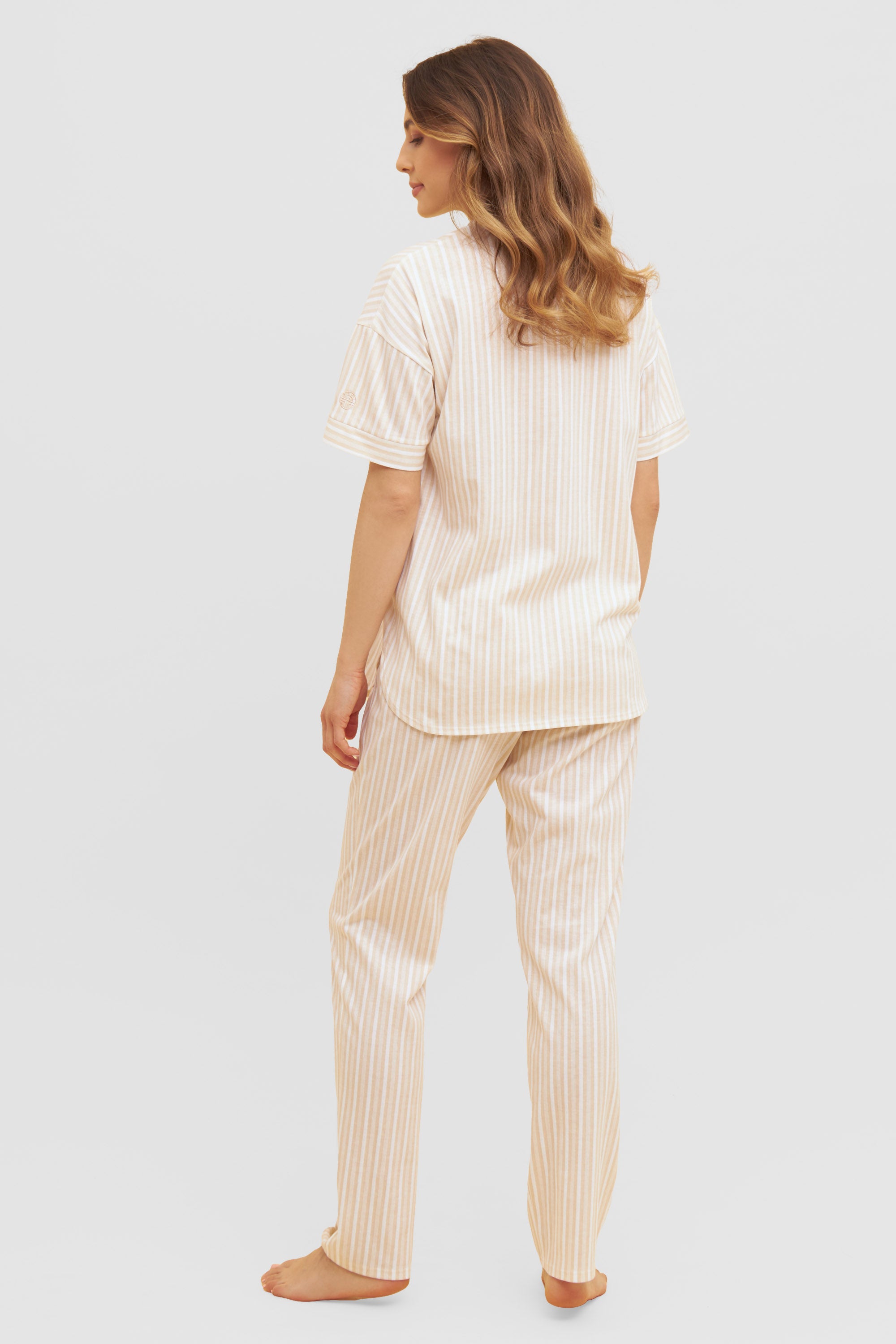 Feraud Pajama, 1/2 Sleeve, Pants 1/1, Round Neck, B (3231161) Stripe