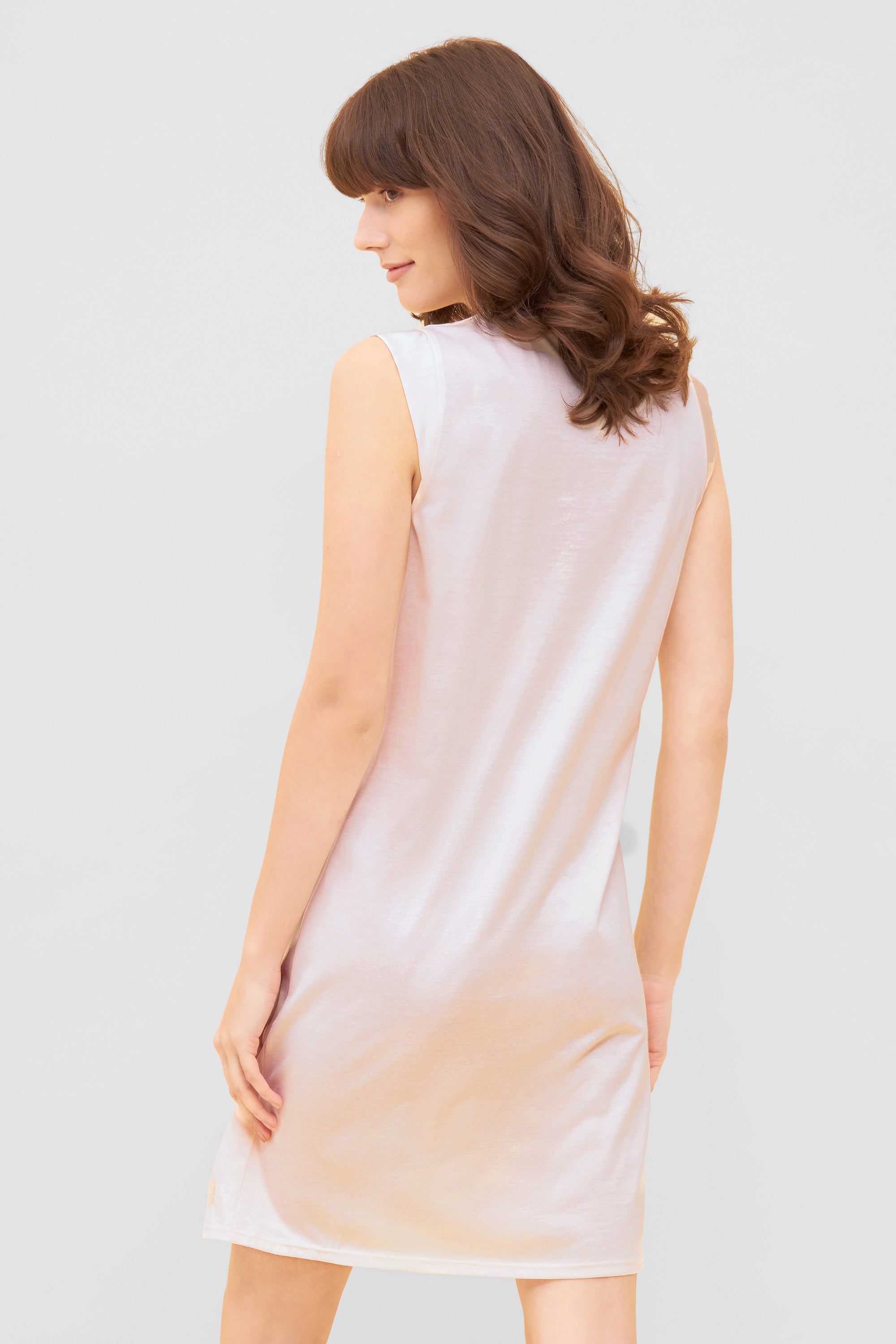 Feraud Night Dress, Sleeveless, V-Neck Soft Look (3231168) Peach