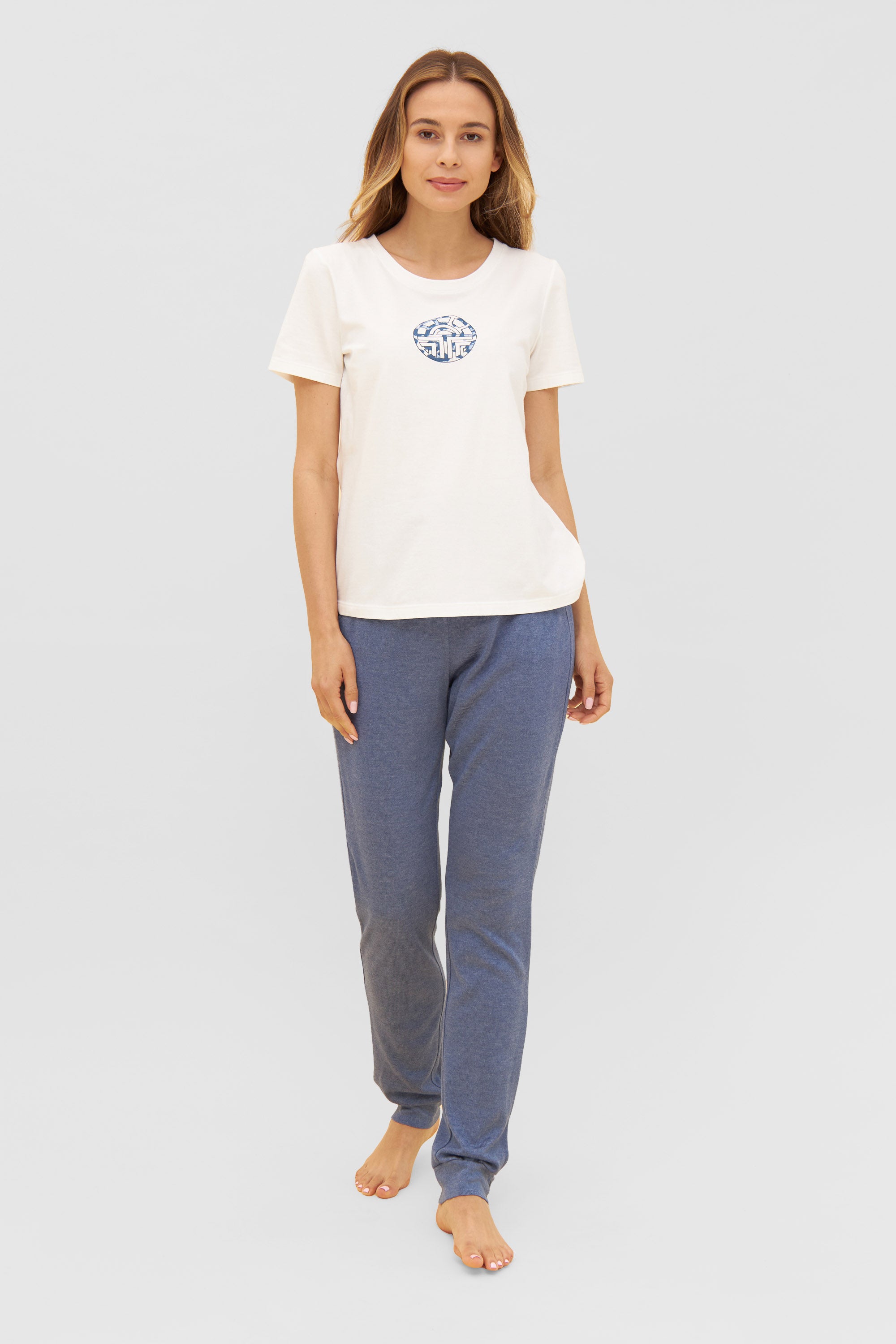 Feraud Shirt, 1/2 Sleeve, Round Neck Basic Shir (3231178) Ivory