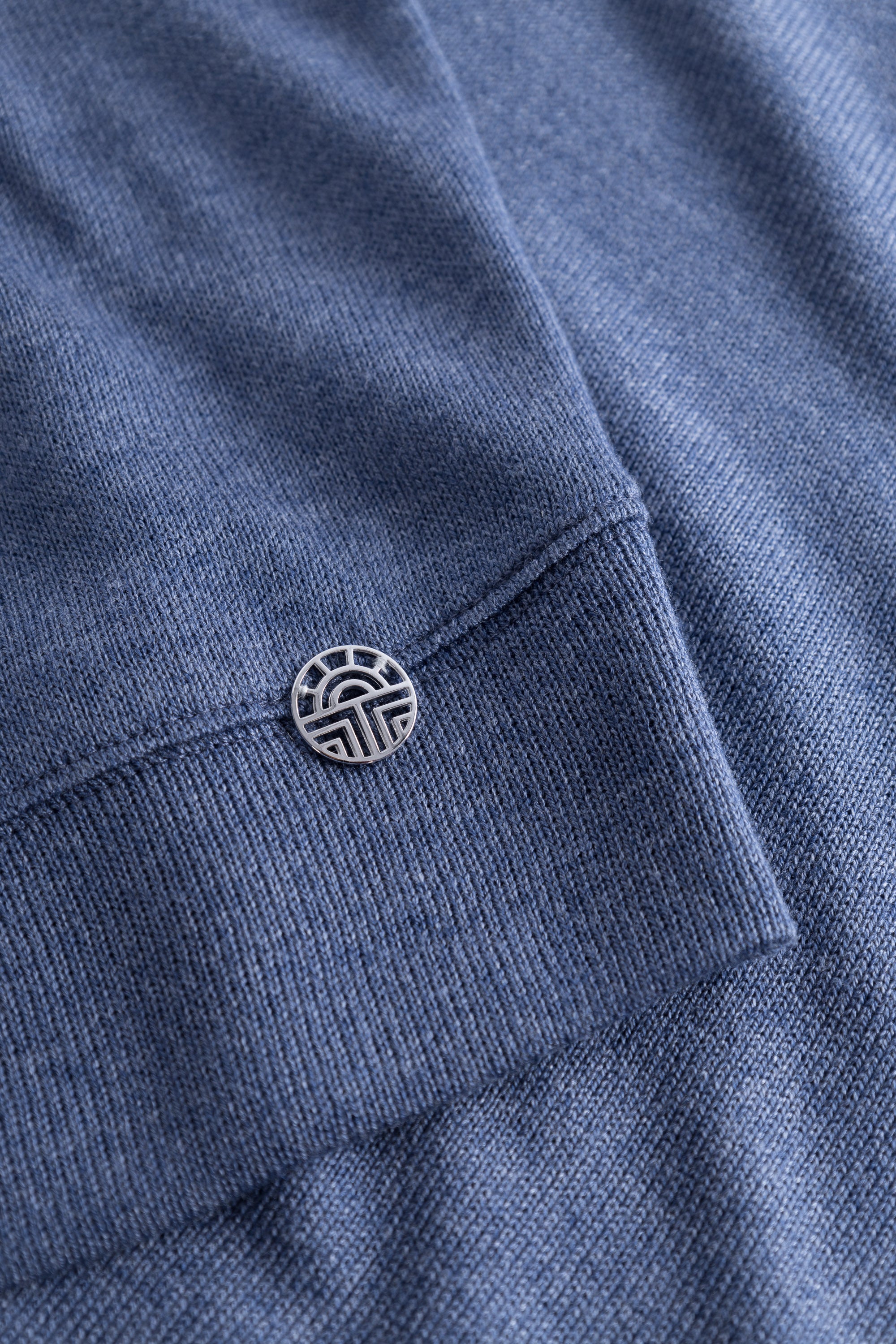 Feraud Shirt, 1/1 Sleeve Round Neck Knit Uni Bl (3231194) Blue