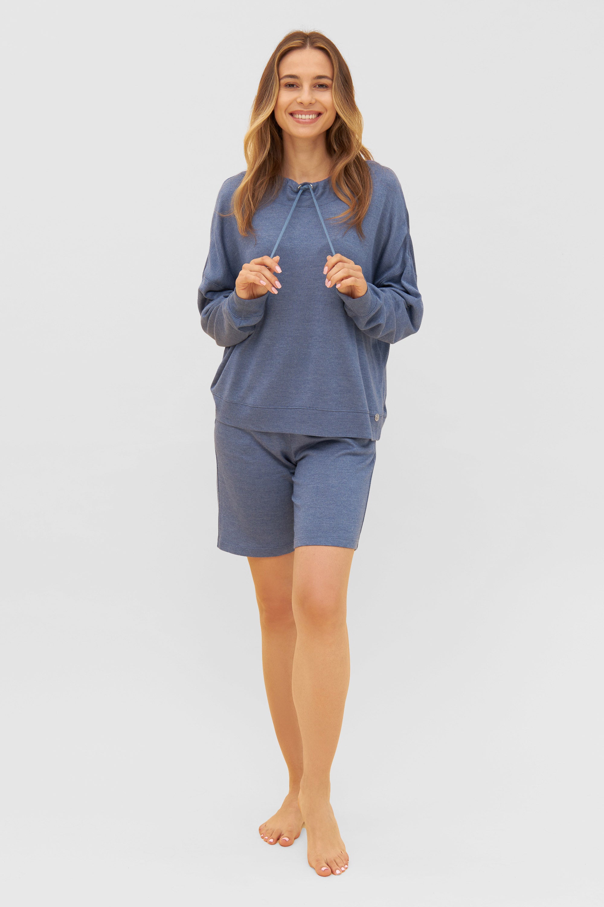 Feraud Shirt, 1/1 Sleeve Round Neck Knit Uni Bl (3231194) Blue