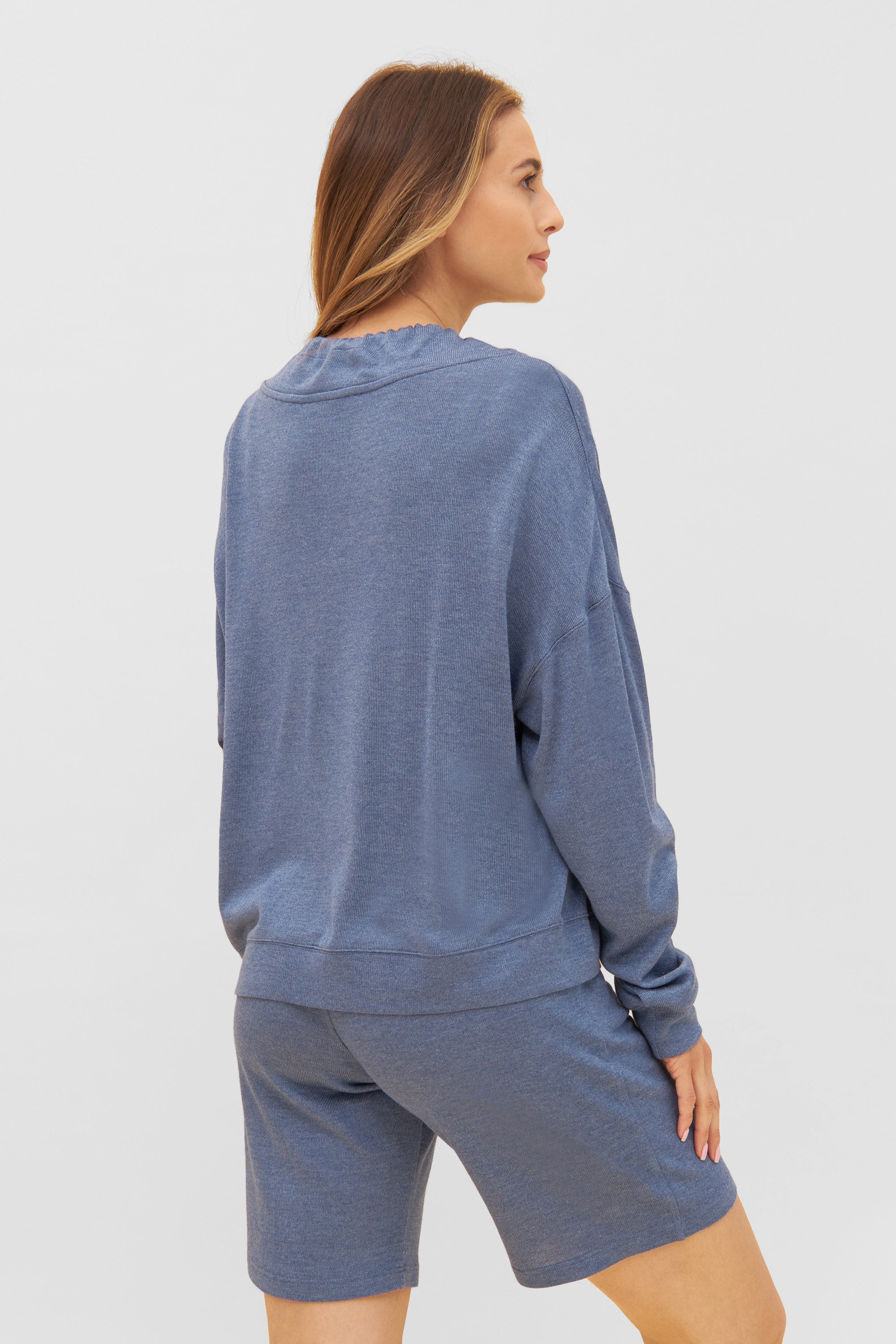 Feraud Shirt, 1/1 Sleeve Round Neck Knit Uni Bl (3231194) Blue