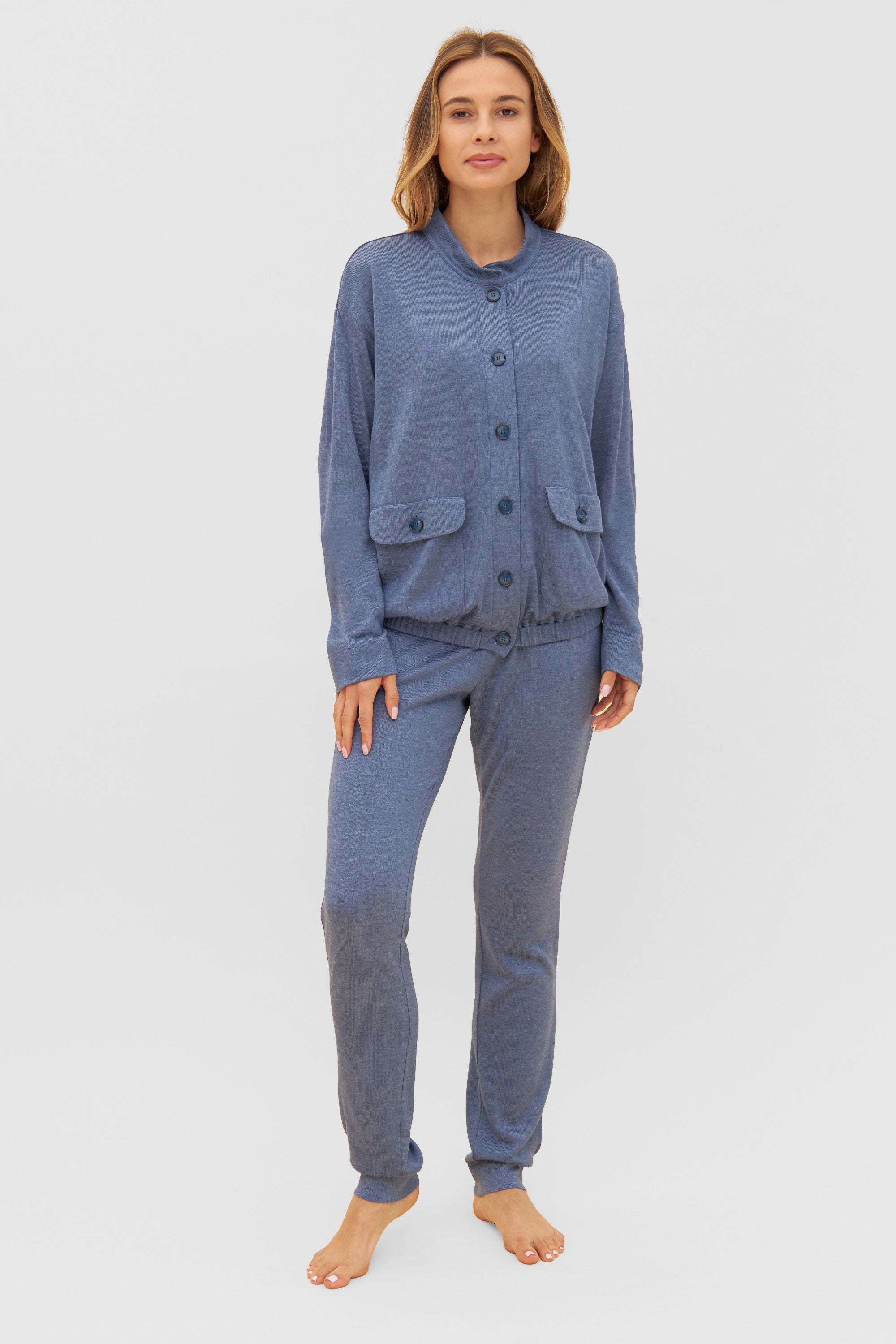 Feraud Jacket, 1/1 Sleeve, Buttoned, Pockets Kn (3231195) Blue