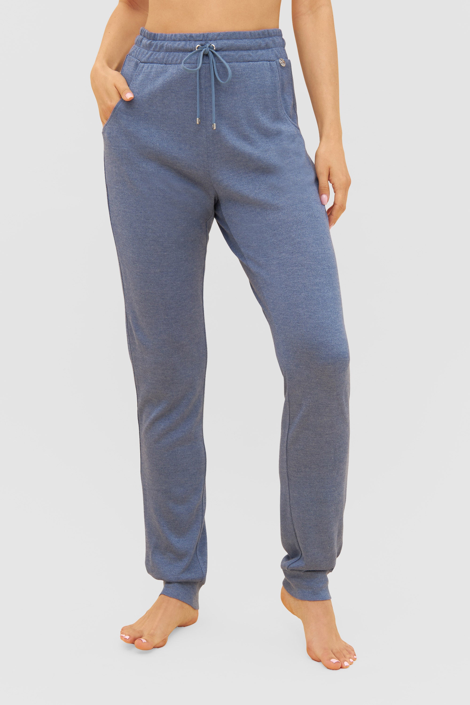Feraud Pants, 1/1, Pockets, Cuffed Knit Uni Blu (3231196) Blue