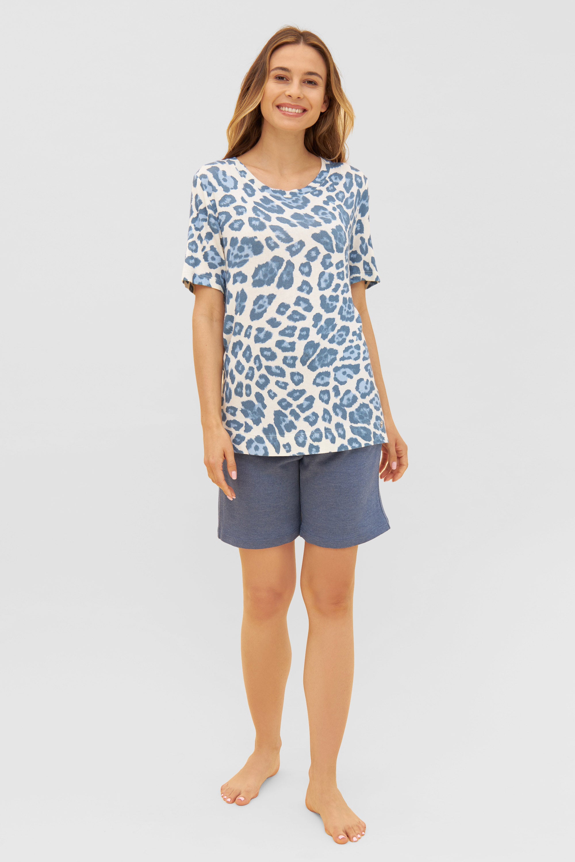 Feraud Pants, Bermuda, Pockets Knit Uni Blue (3231197) Blue