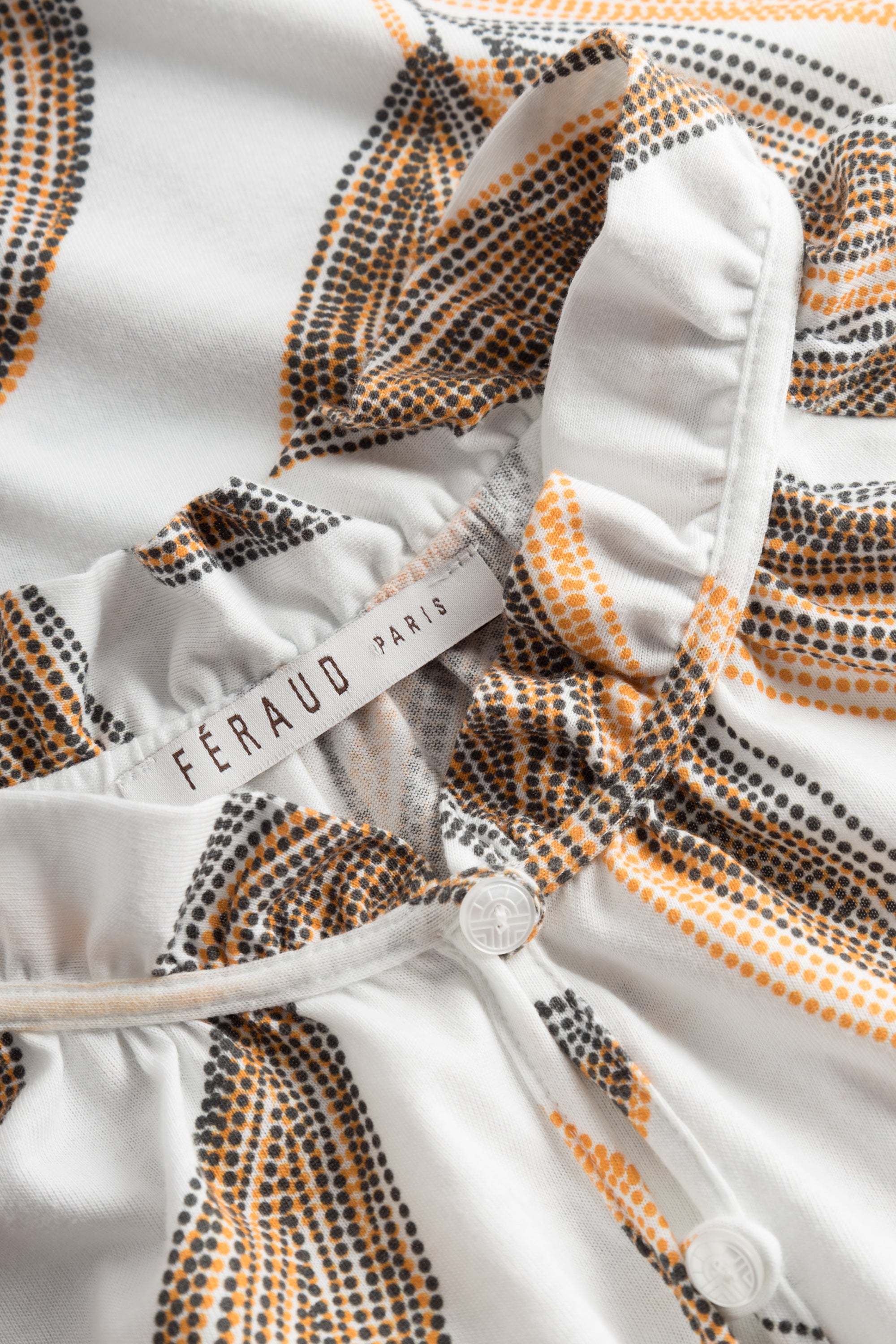 Feraud Night Dress, 1/1 Sleeve, Button Panel, Round Neck (3231271) Modern Leaves
