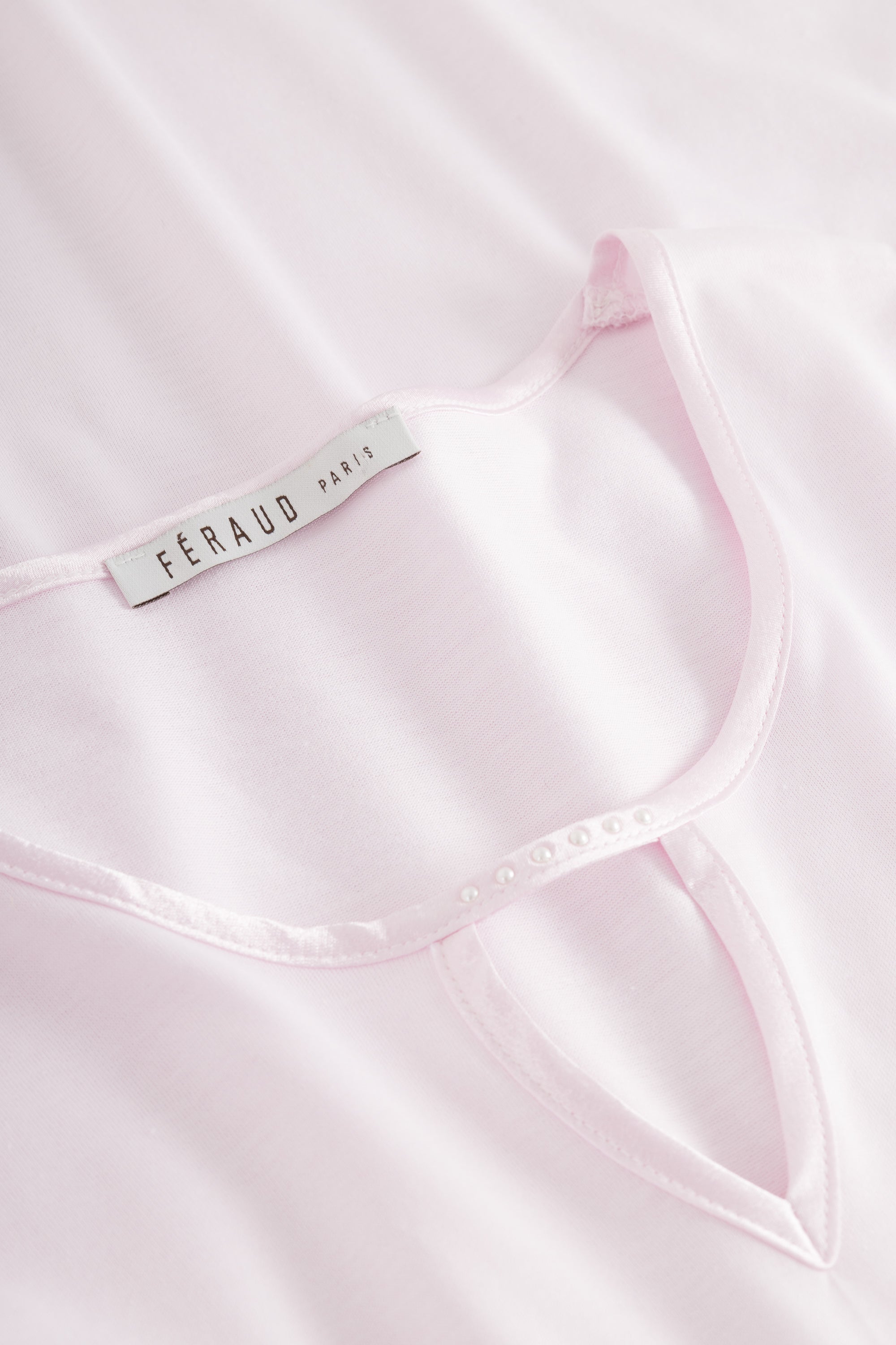Feraud Night Dress, 1/1 Sleeve, Round Neck Pearls (3231280) Rose