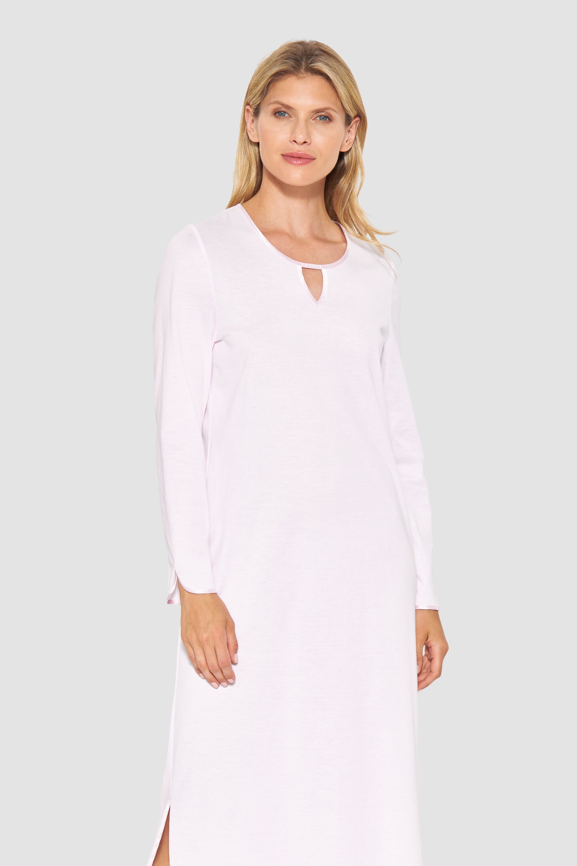 Feraud Night Dress,1/1 Sleeve, Round Neck Interlock (3231281) Rose