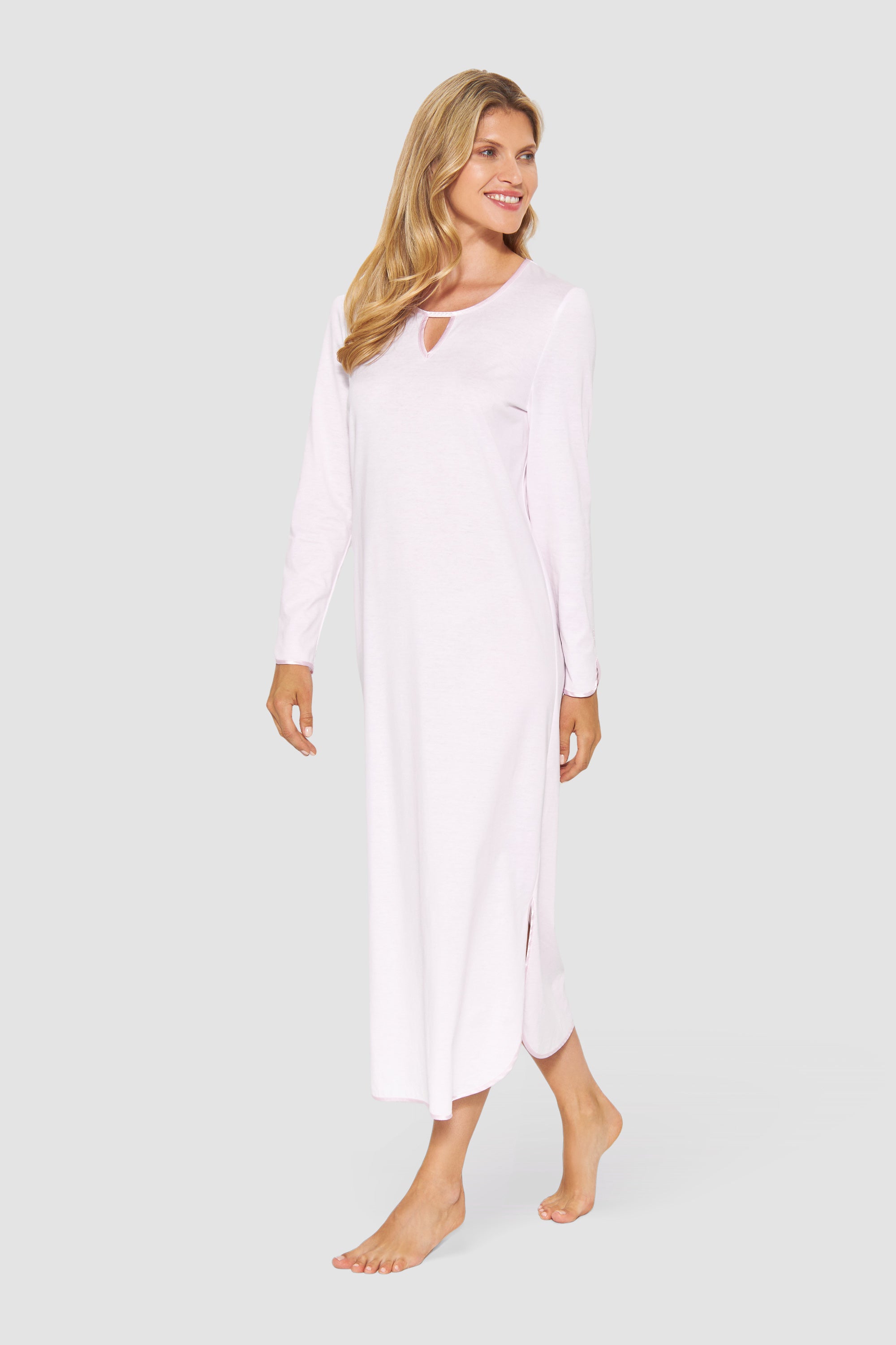 Feraud Night Dress,1/1 Sleeve, Round Neck Interlock (3231281) Rose