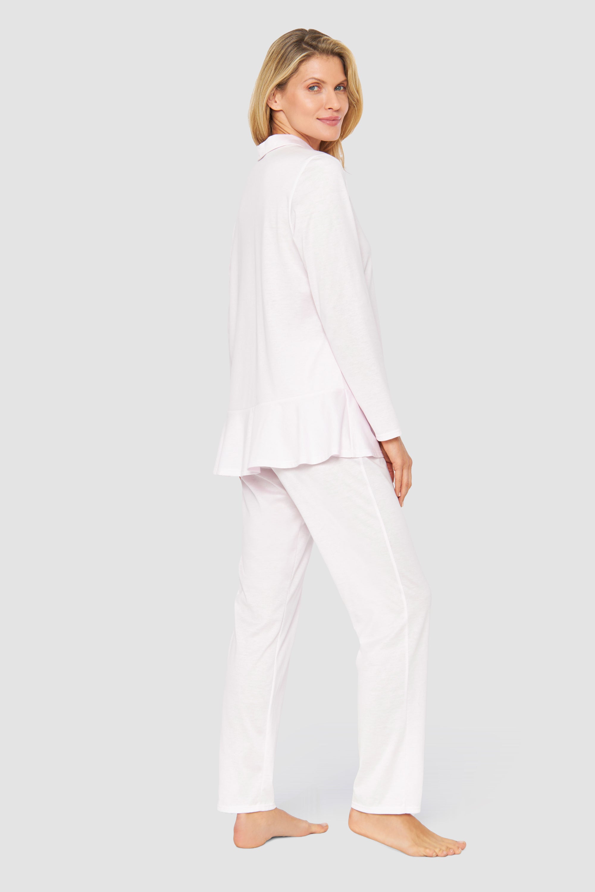 Feraud Pajama, 1/1 Sleeve, Pants, 1/1, Collar, Butt (3231285) Rose