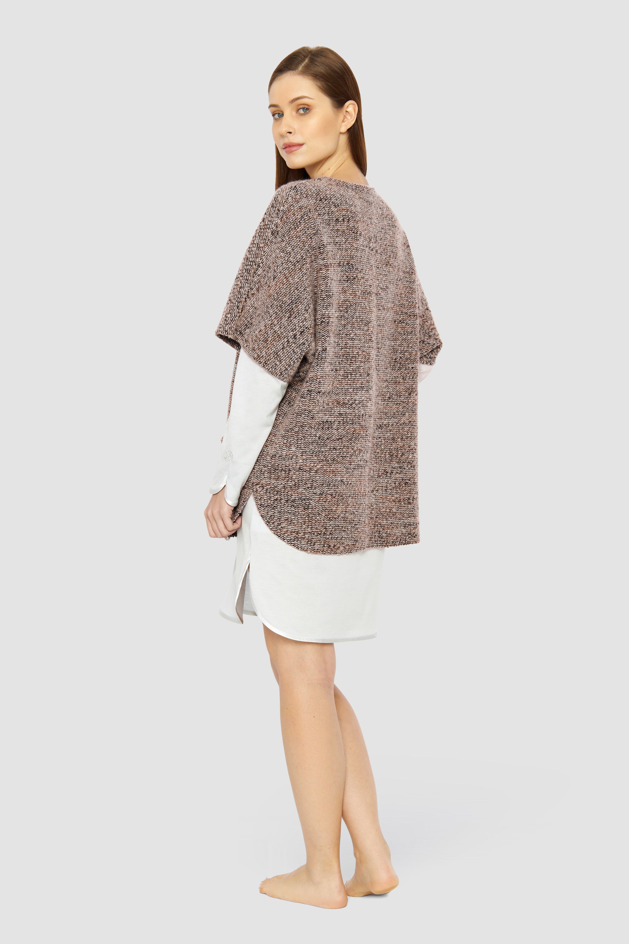 Feraud Jacket, Overcut, Round Neck, Pockets Kni (3231290) Multicolormelange