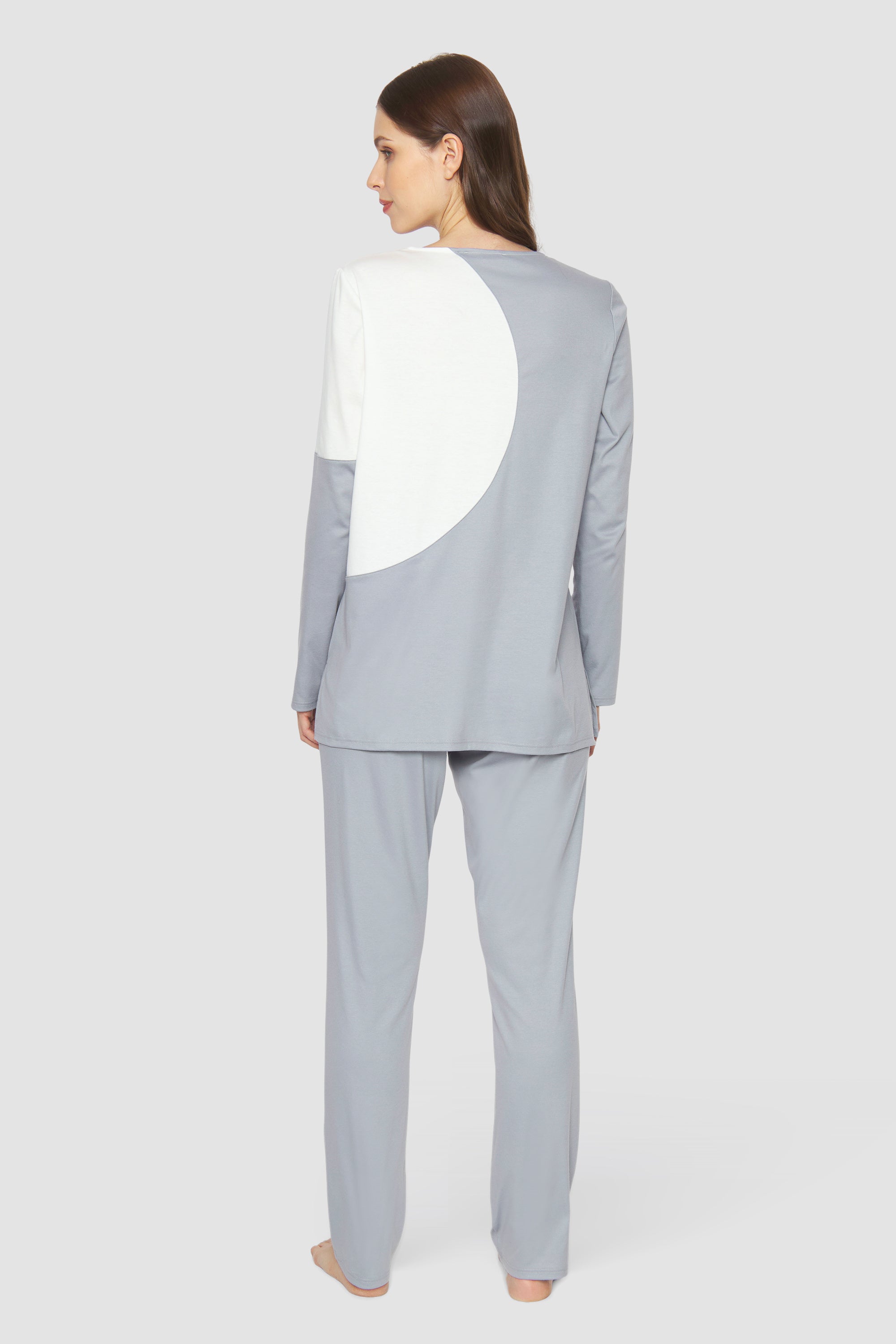 Feraud Pajama, 1/1 Sleeve, Pants 1/1, Round Neck Bi (3231300) Grey